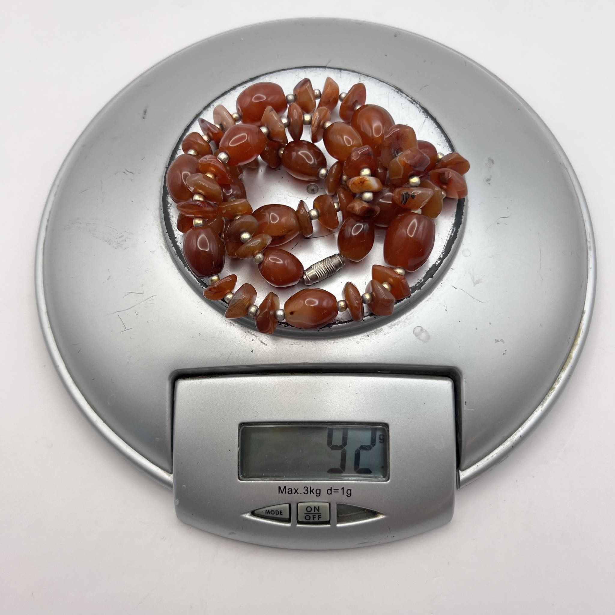 Vintage Vintage Jewelry Beads Necklace Caramel Cornelian Natural Size ONE SIZE - 2 Thumbnail