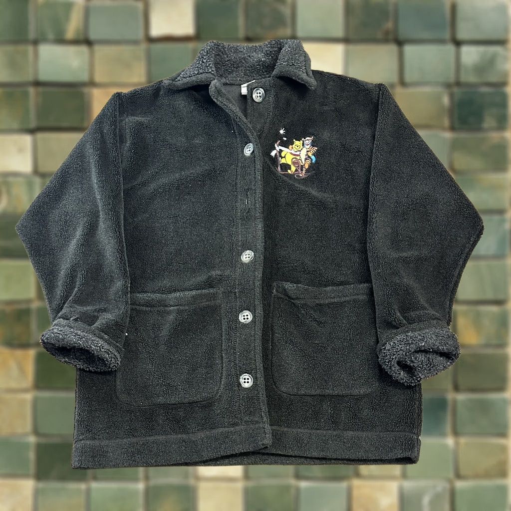 Disney VINTAGE The Disney Store Jacket Women's Large Fleece Overcoat Pooh Tigger Size L / US 10 / IT 46 - 1 Thumbnail