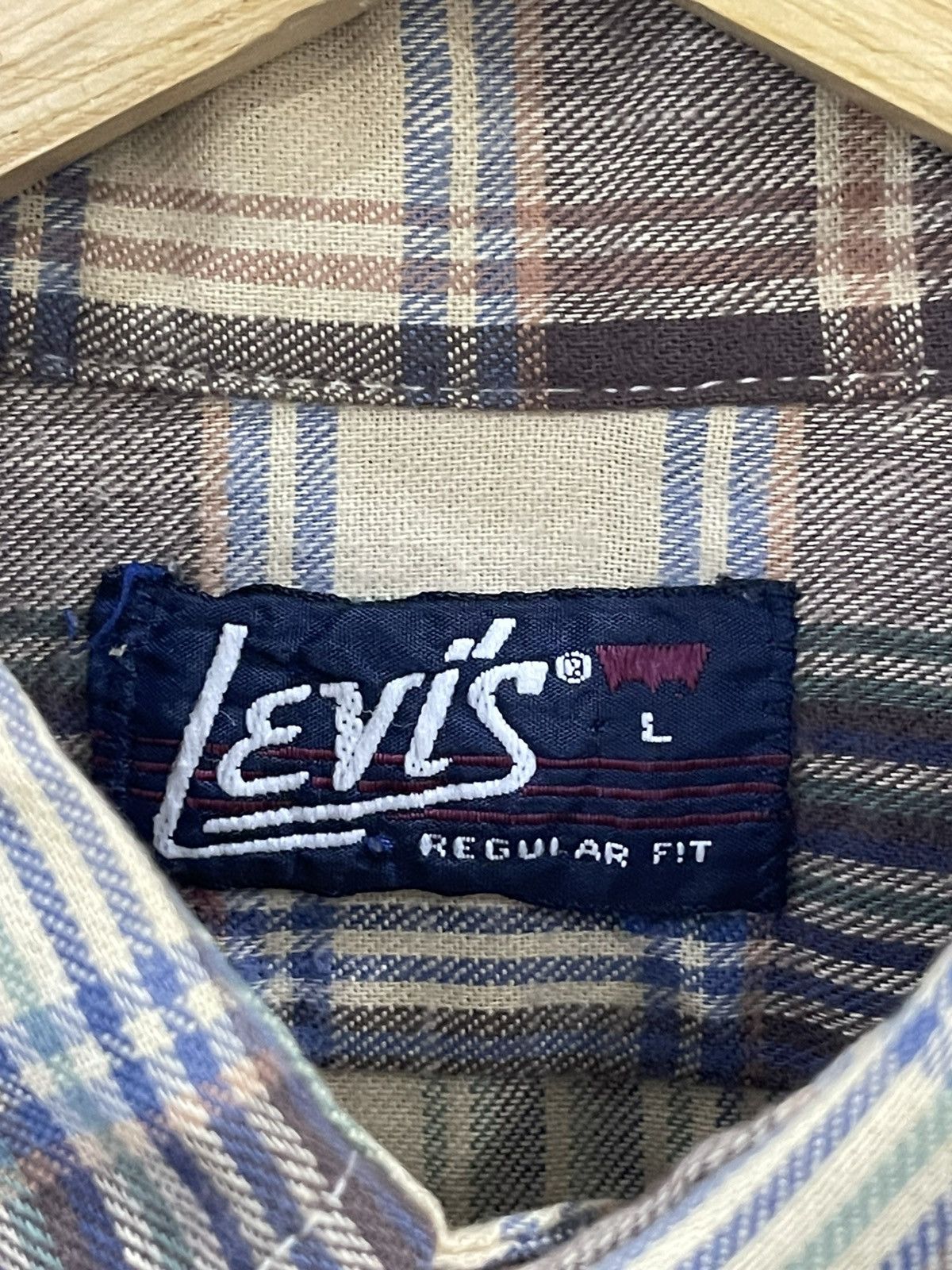 Levi's Vintage Levis Plaid 80s Double Pocket Size US L / EU 52-54 / 3 - 3 Thumbnail
