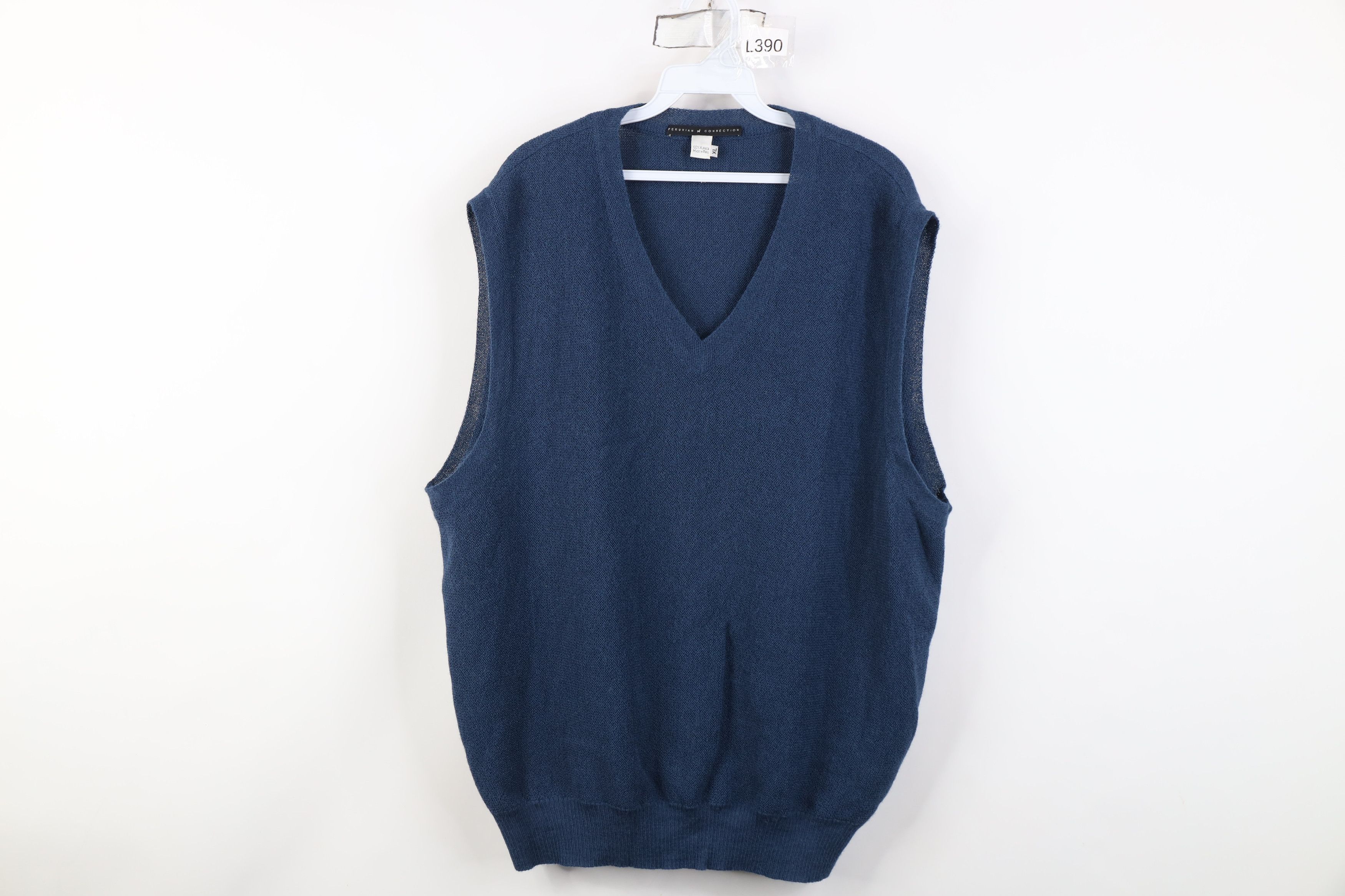 Vintage Vintage 90s Streetwear Wool Knit V-Neck Sweater Vest Blue Size XL / US 12-14 / IT 48-50 - 1 Thumbnail