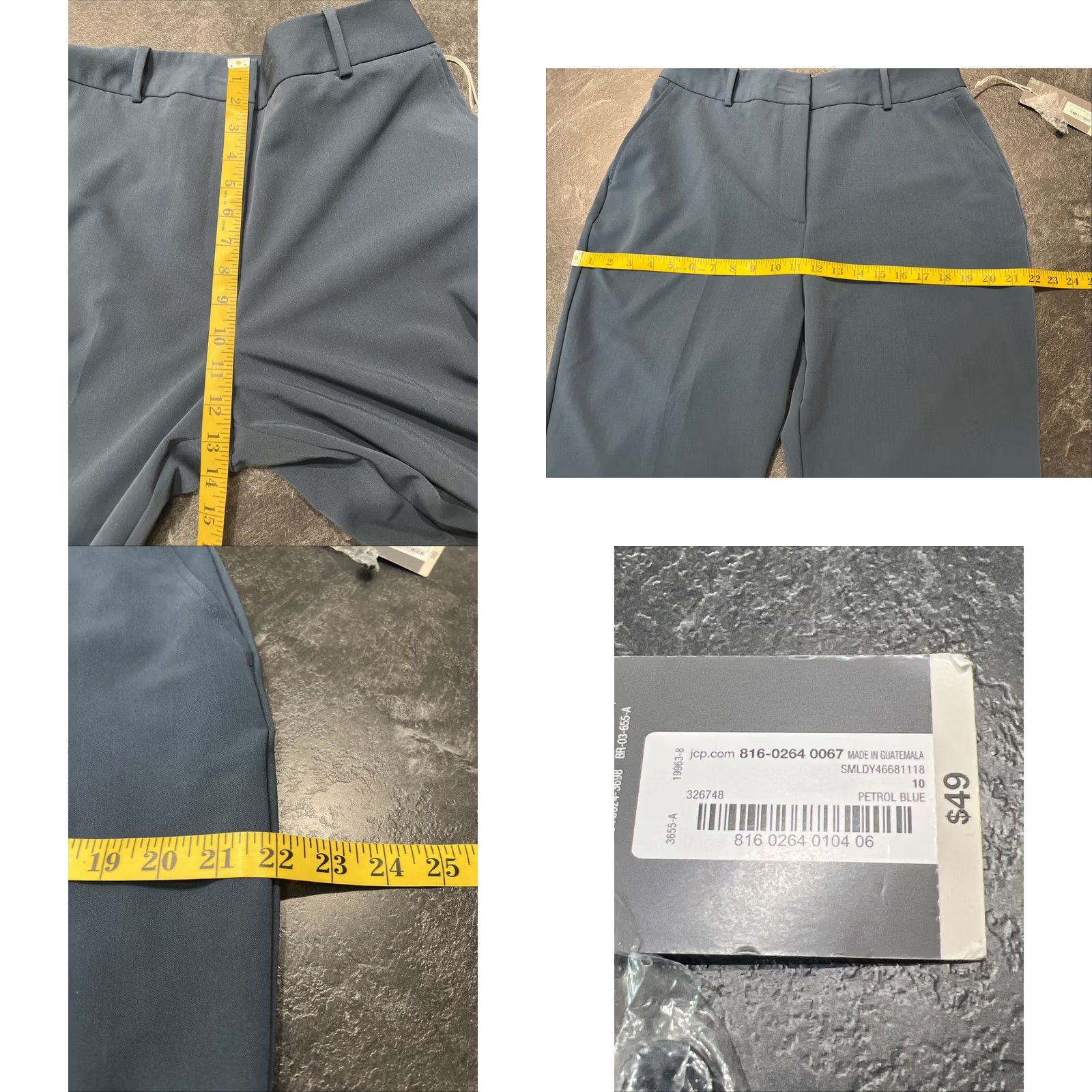 Worthington Worthington Dress Pants NWT Blue 10 High-Rise Wrinkle Free Polyester Spandex Straight Women Pants Size 32" / US 10 / IT 46 - 8 Thumbnail
