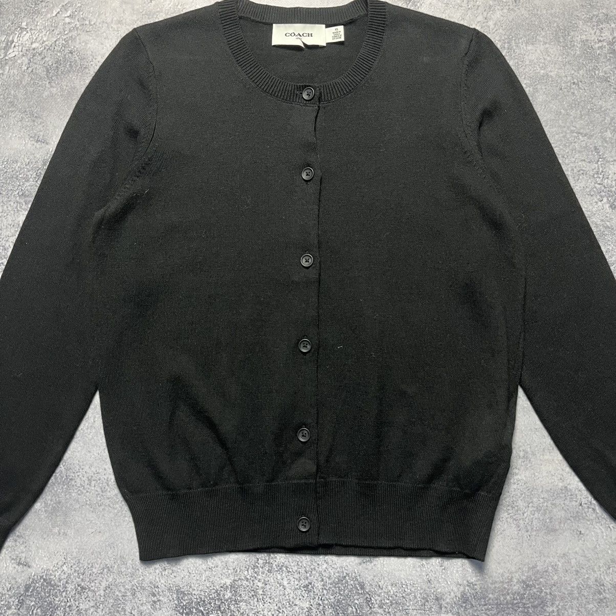 Coach Coach Black Cardigan Sweater Streetwear Luxury Designer Size XS / US 0-2 / IT 36-38 - 3 Thumbnail