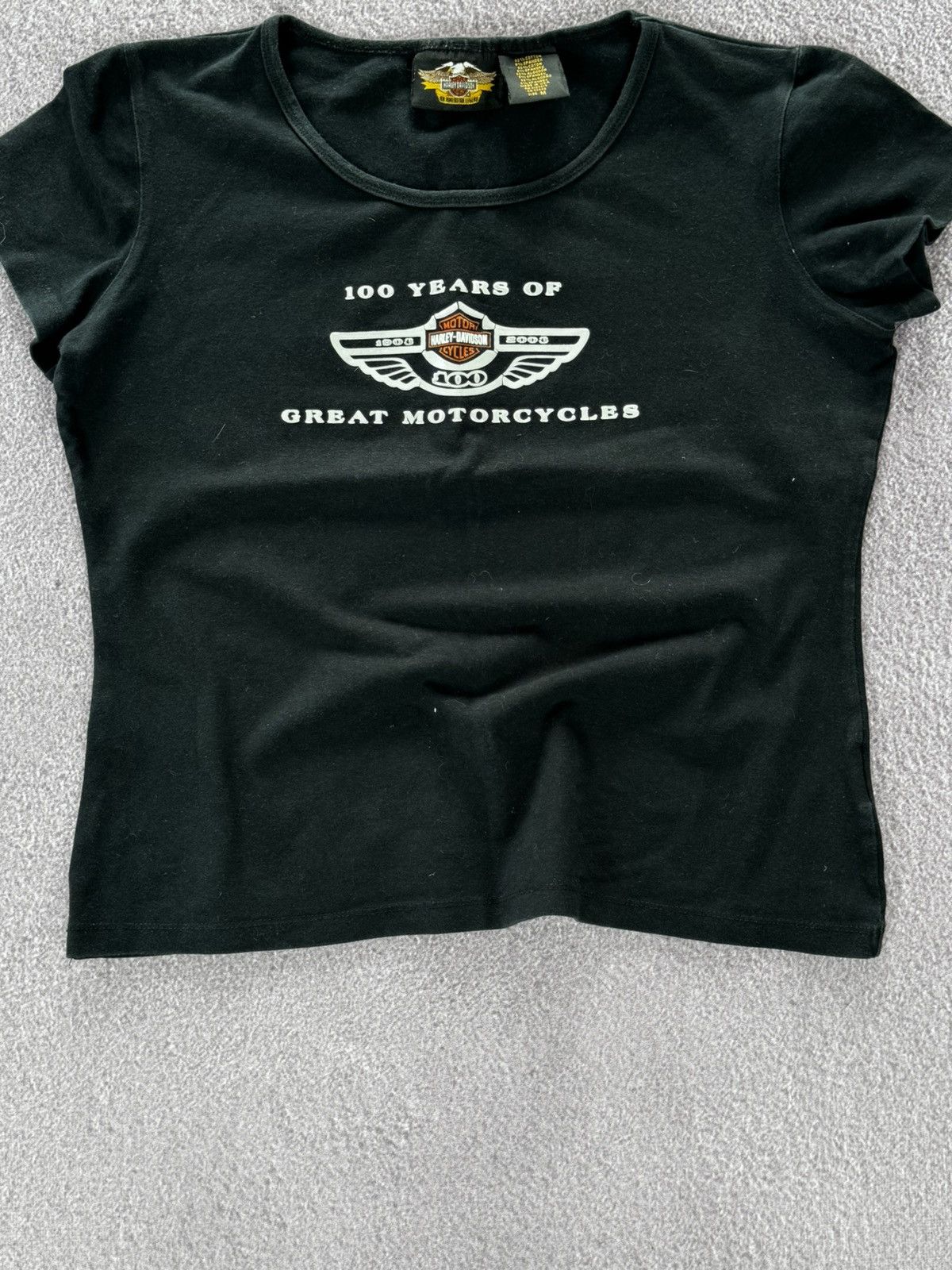 Harley Davidson Vintage Black T-shirt Tee Tank-Top Harley Davidson Sequins Size M / US 6-8 / IT 42-44 - 3 Thumbnail