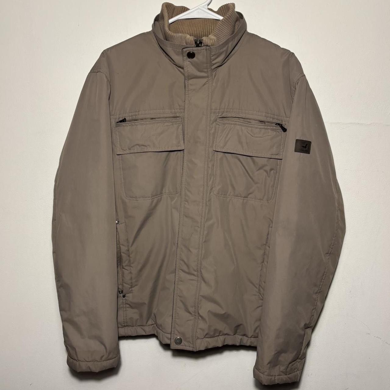 American Eagle Outfitters Early 2000s Falcon Blue Outerwear Khaki Sweater Shell Jacket Size US M / EU 48-50 / 2 - 1 Thumbnail