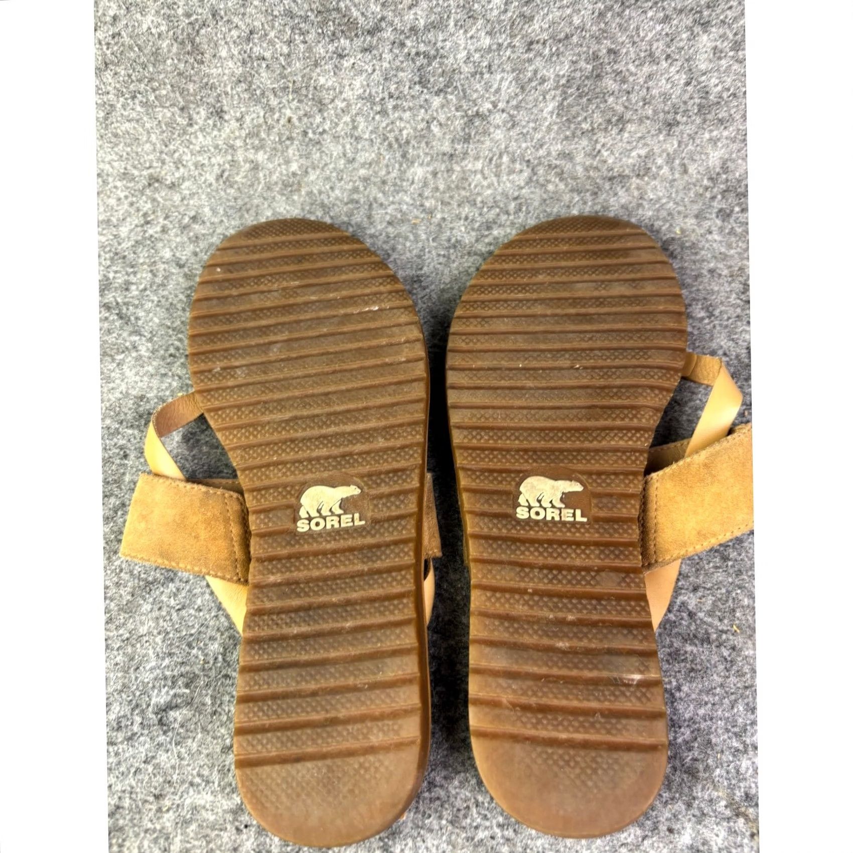 SOREL Sorel Ella Thong Sandals Womens 8.5 Tan Leather Suede Flat NL3529-246 Size US 9 / IT 39 - 5 Thumbnail