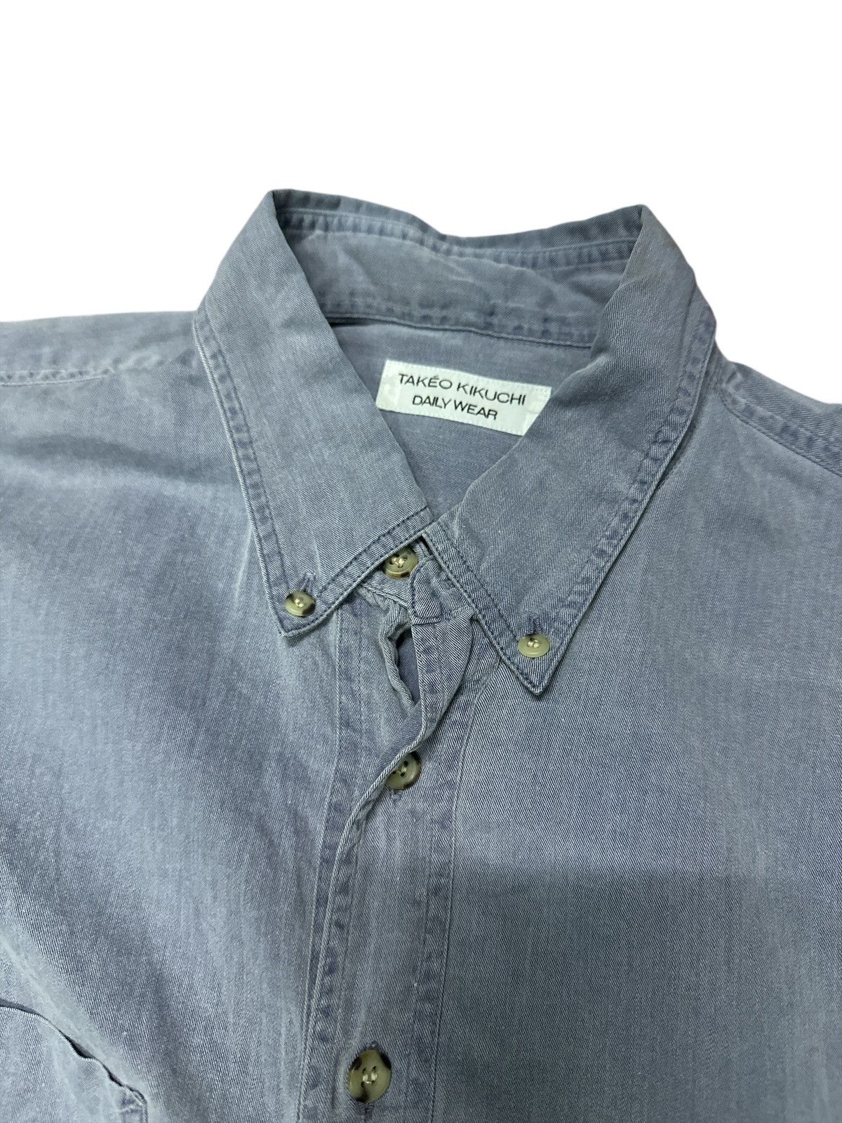 Takeo Kikuchi Vintage Chambray Takeo Kikuchi Half Button. Size US XL / EU 56 / 4 - 8 Thumbnail