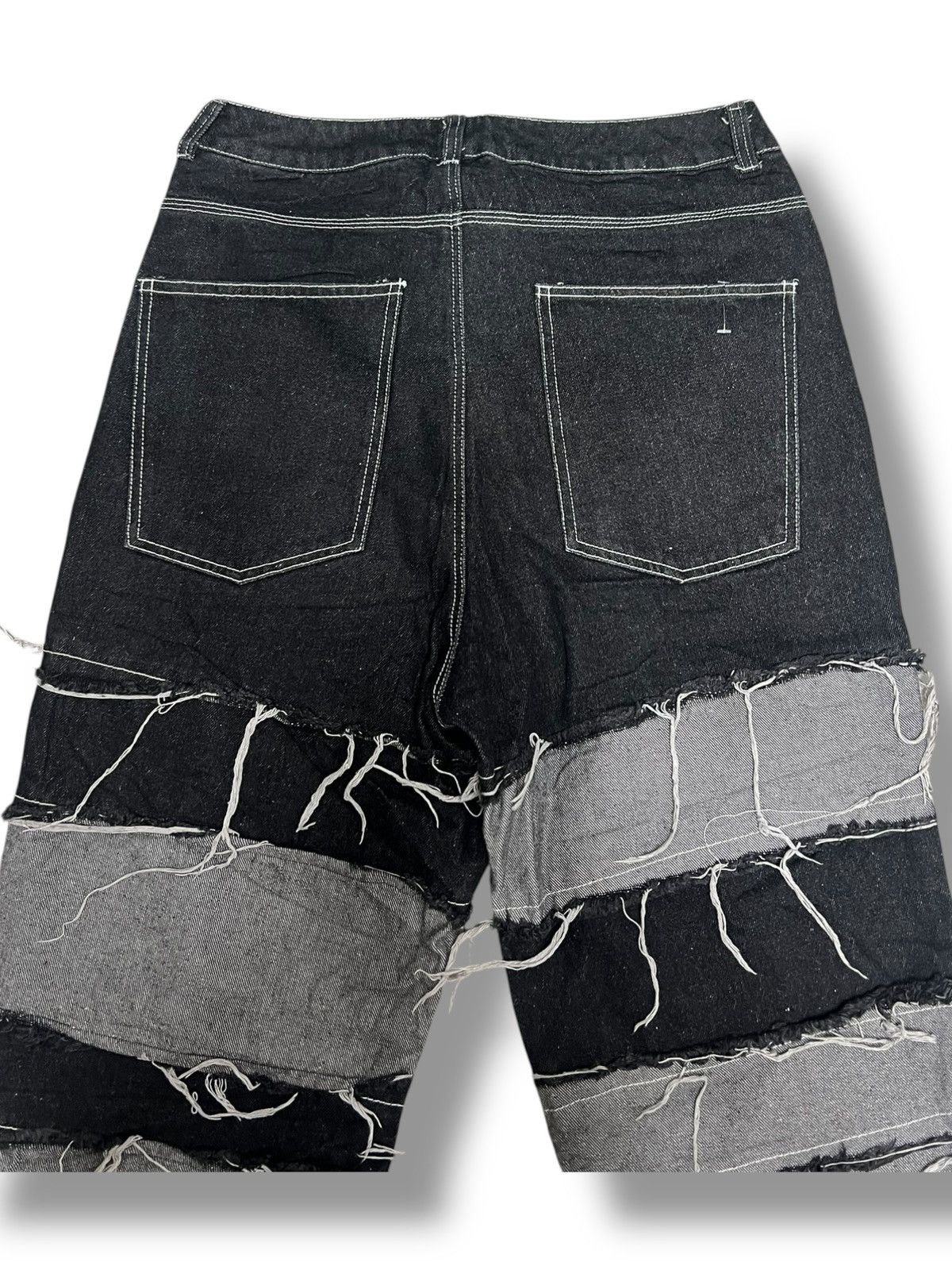 Hysteric Glamour NOVESSEL/Nobesel Borderline Distressed Wide Denim Pants Size US 32 / EU 48 - 14 Thumbnail