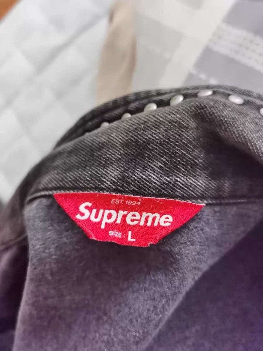 Supreme Supreme 17ss studded denim Trucker jacket black Size US L / EU 52-54 / 3 - 3 Thumbnail