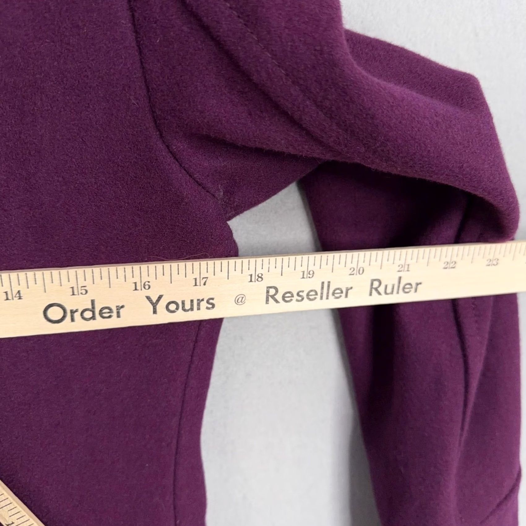 Tommy Hilfiger Tommy Hilfiger Coat Womens 6 Purple Wool Pea Mid Length Button Front Winter Mens? Size M / US 6-8 / IT 42-44 - 6 Thumbnail