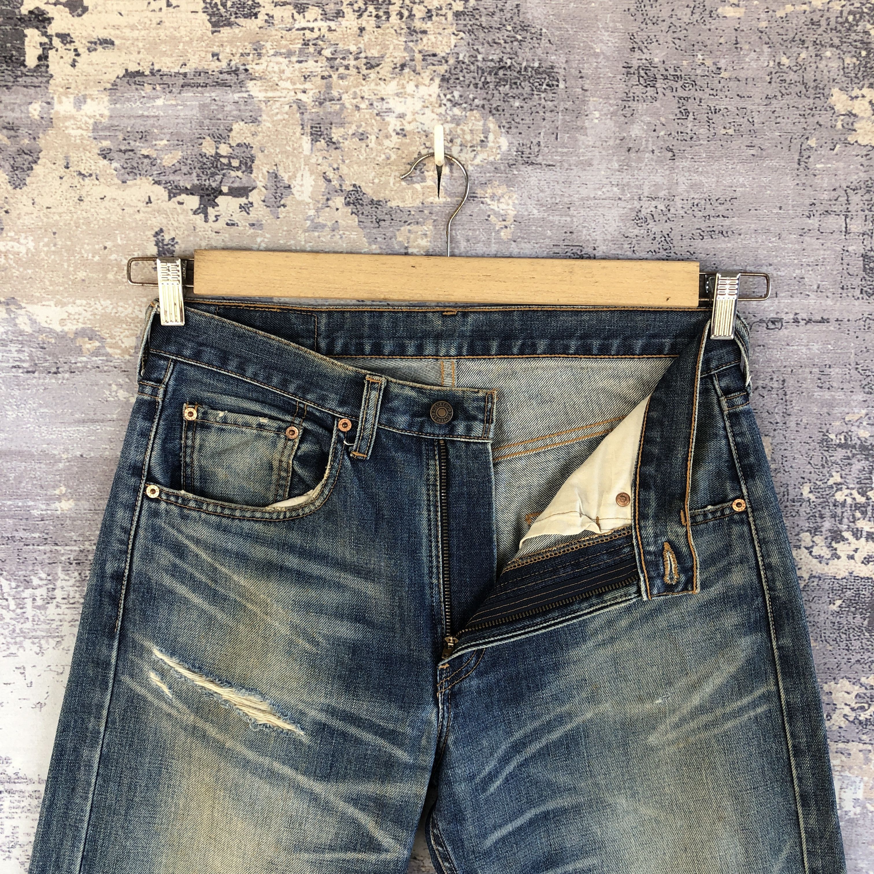 Levi's Vintage Distressed Levi's Jeans Levis 512 Dark Blue Denim Size US 32 / EU 48 - 6 Thumbnail