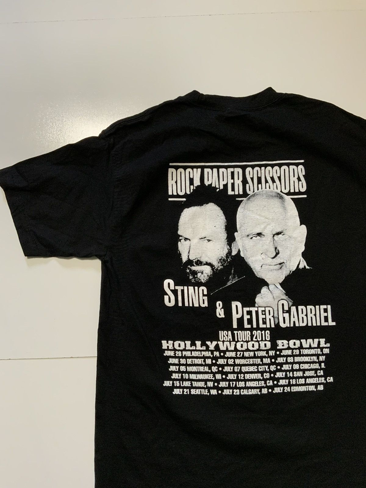 Band Tees Sting Peter Gabriel Rock Paper Scissors Hollywood Bowl Shirt Size US M / EU 48-50 / 2 - 4 Thumbnail