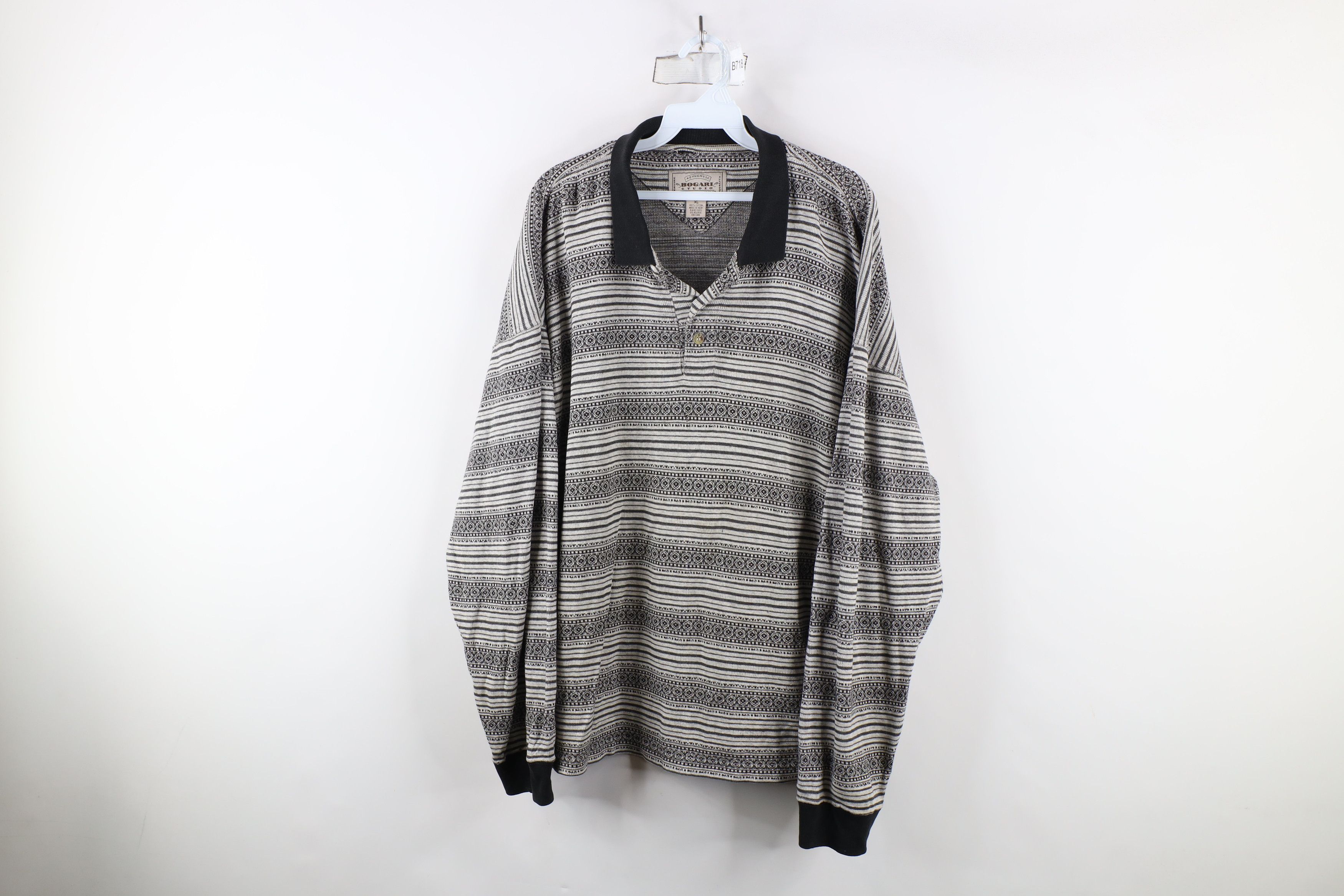 Vintage Vintage 90s Streetwear Long Sleeve Rugby Polo Shirt Size US XL / EU 56 / 4 - 1 Thumbnail