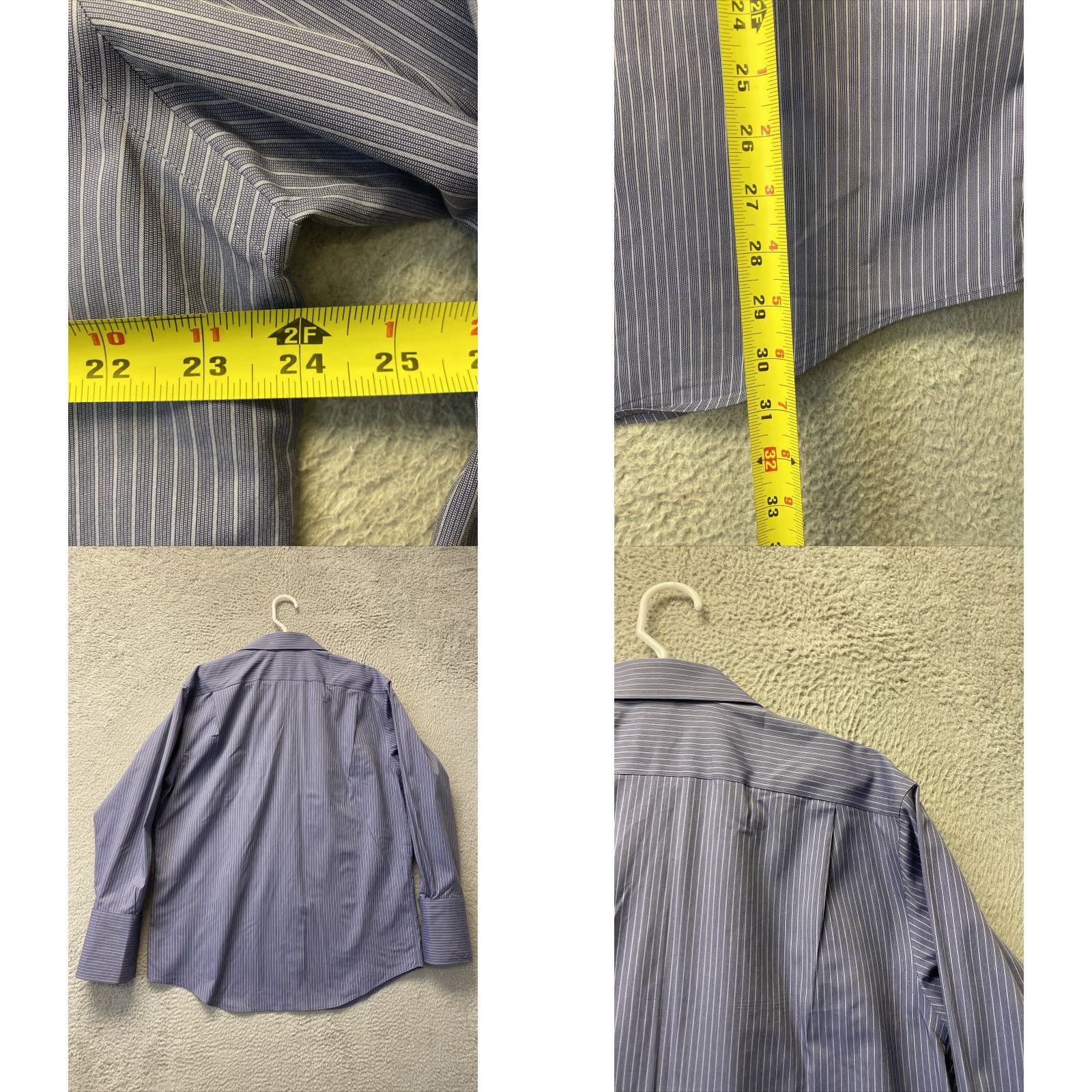 Tasso Elba Tasso Elba Men’s Large 16-16 1/2 Long Sleeve Shirt Gray Stripes 112-63 Button-Up Classic Preppy All Seasons Size US L / EU 52-54 / 3 - 8 Thumbnail