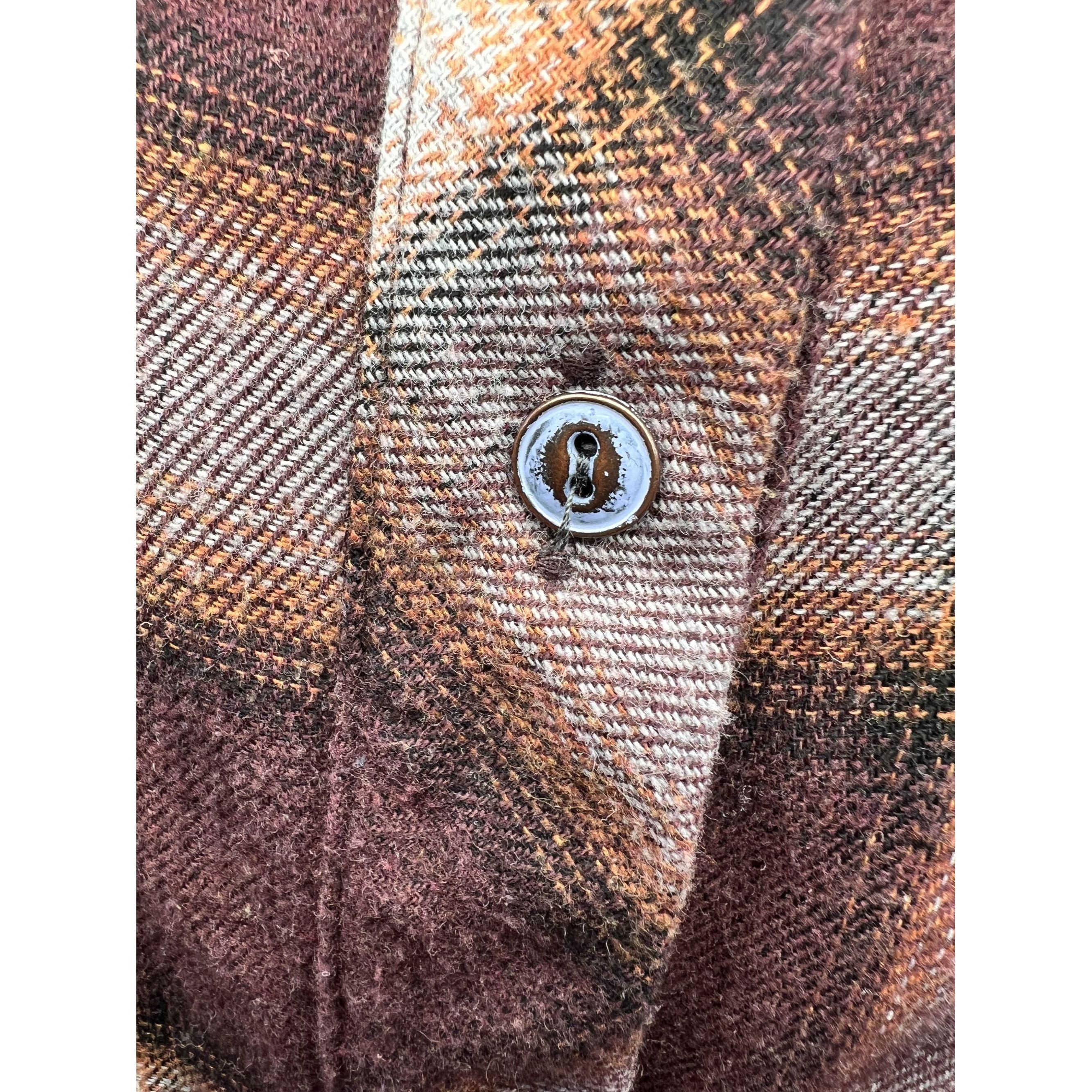 Designer POL Oversized Flannel Shirt Ombré Plaid Distressed Long Slee Size M / US 6-8 / IT 42-44 - 9 Thumbnail