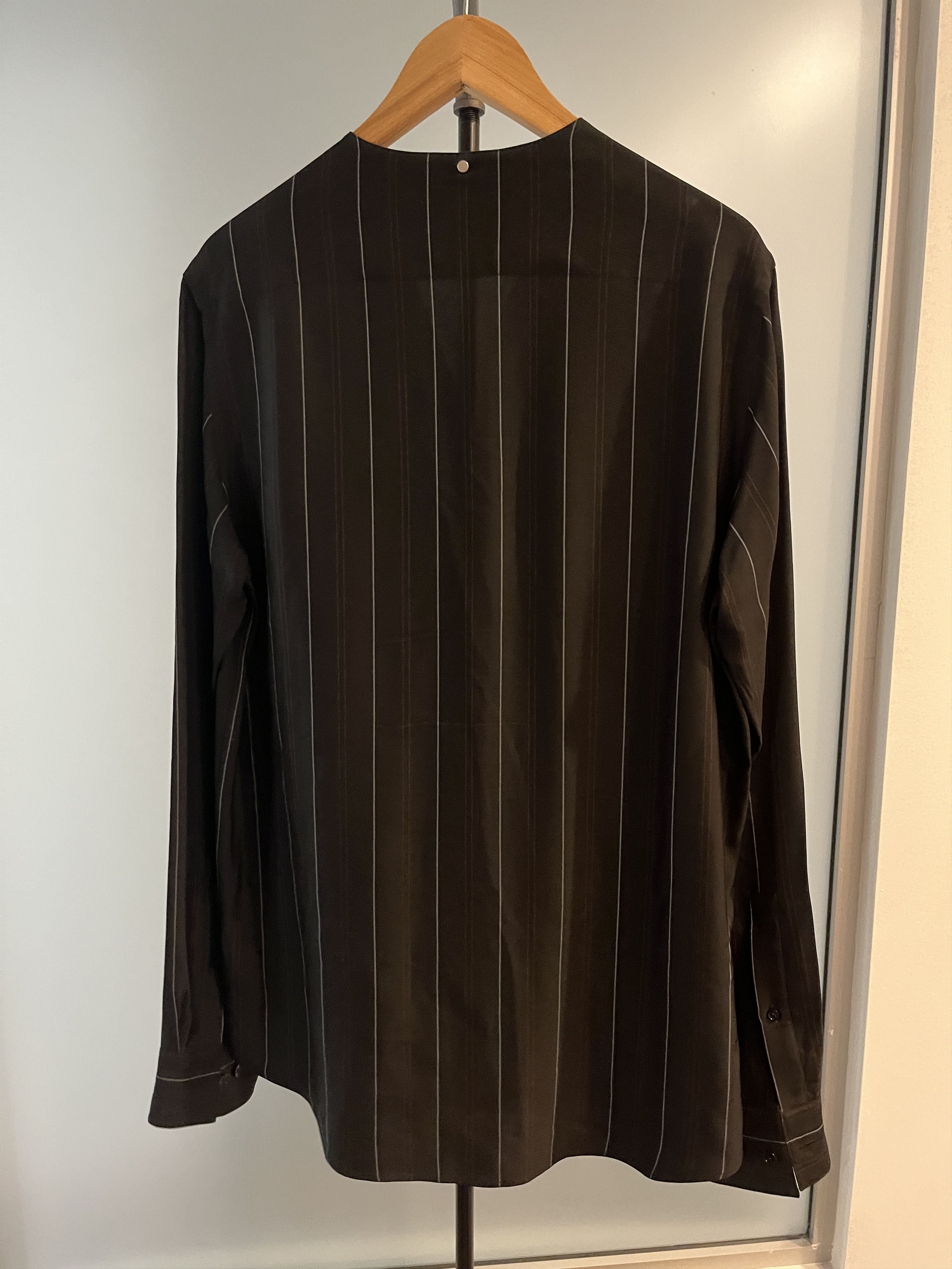 OAMC OAMC Collarless striped viscose shirt Size US M / EU 48-50 / 2 - 3 Thumbnail