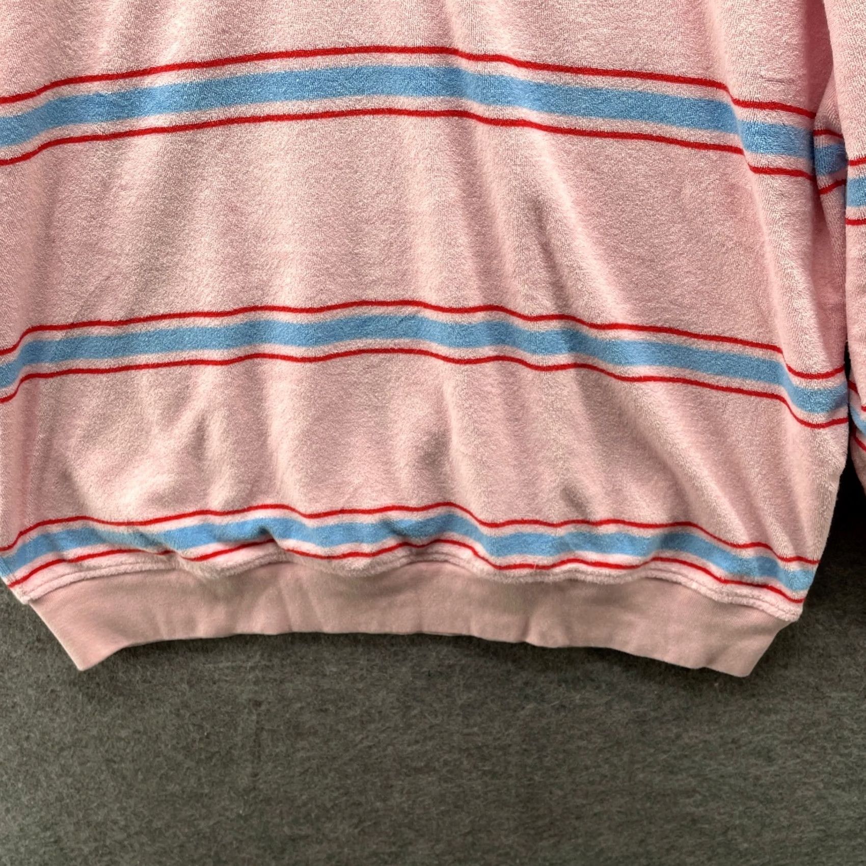 Vintage VINTAGE? Me Melody Ehsani Striped Terry Sweatshirt Womens L Pink Blue Oversized Pullover Sweatshirt Size L / US 10 / IT 46 - 4 Thumbnail