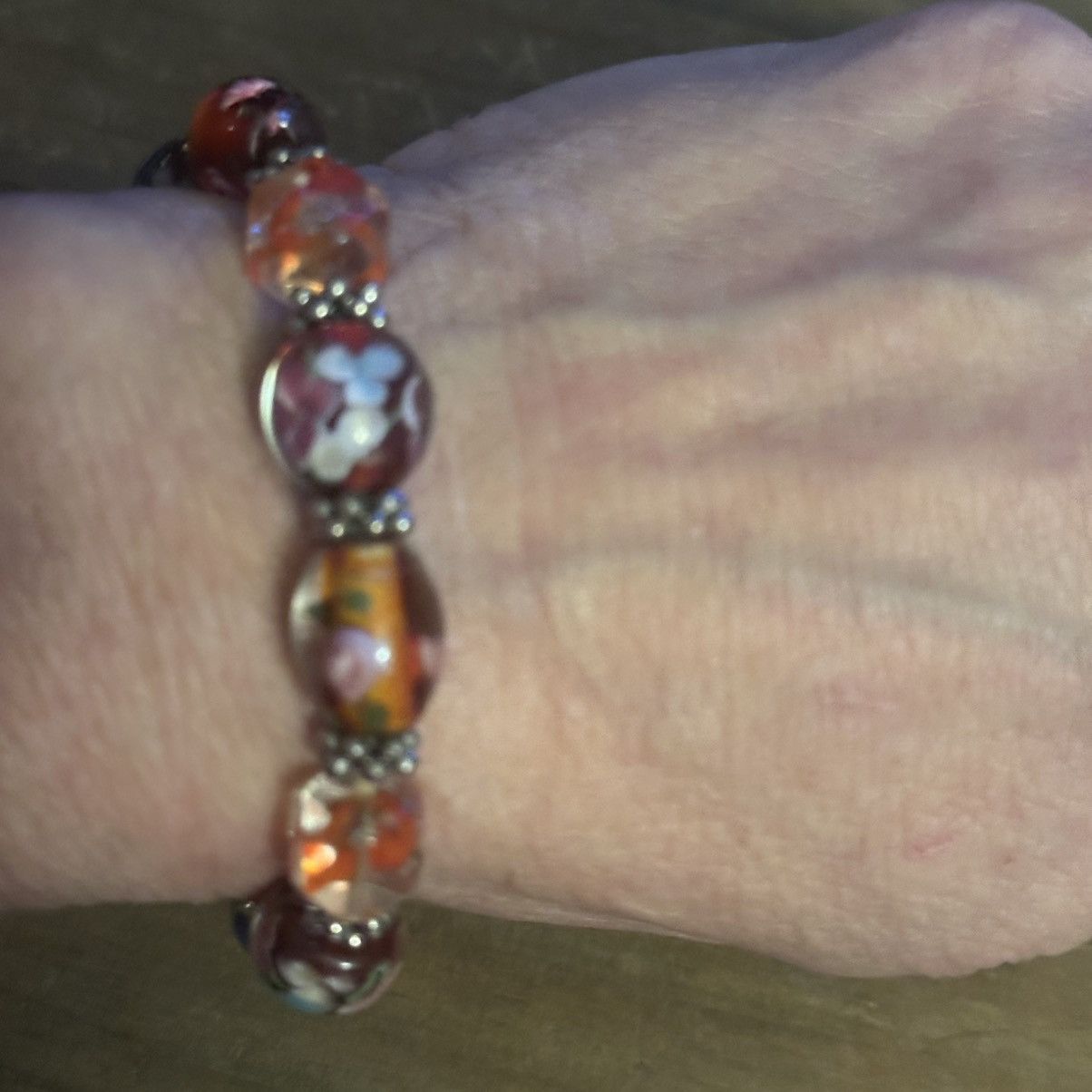 Other Art glass Murano bead stretch bracelet Size ONE SIZE - 3 Thumbnail