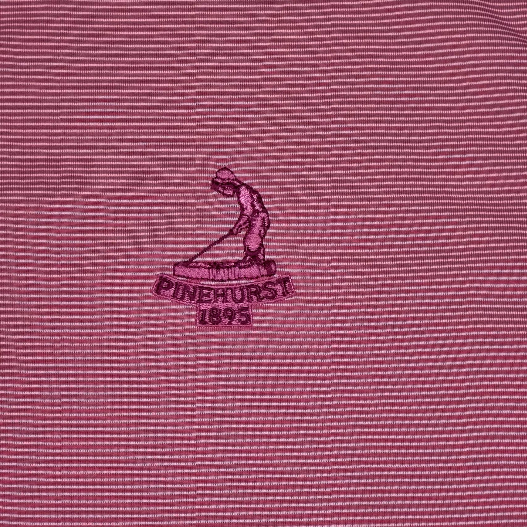 Vintage Donald Ross Polo Shirt L Pink White Stripe Pinehurst Country Club Golf Staff Mens Size US L / EU 52-54 / 3 - 4 Thumbnail