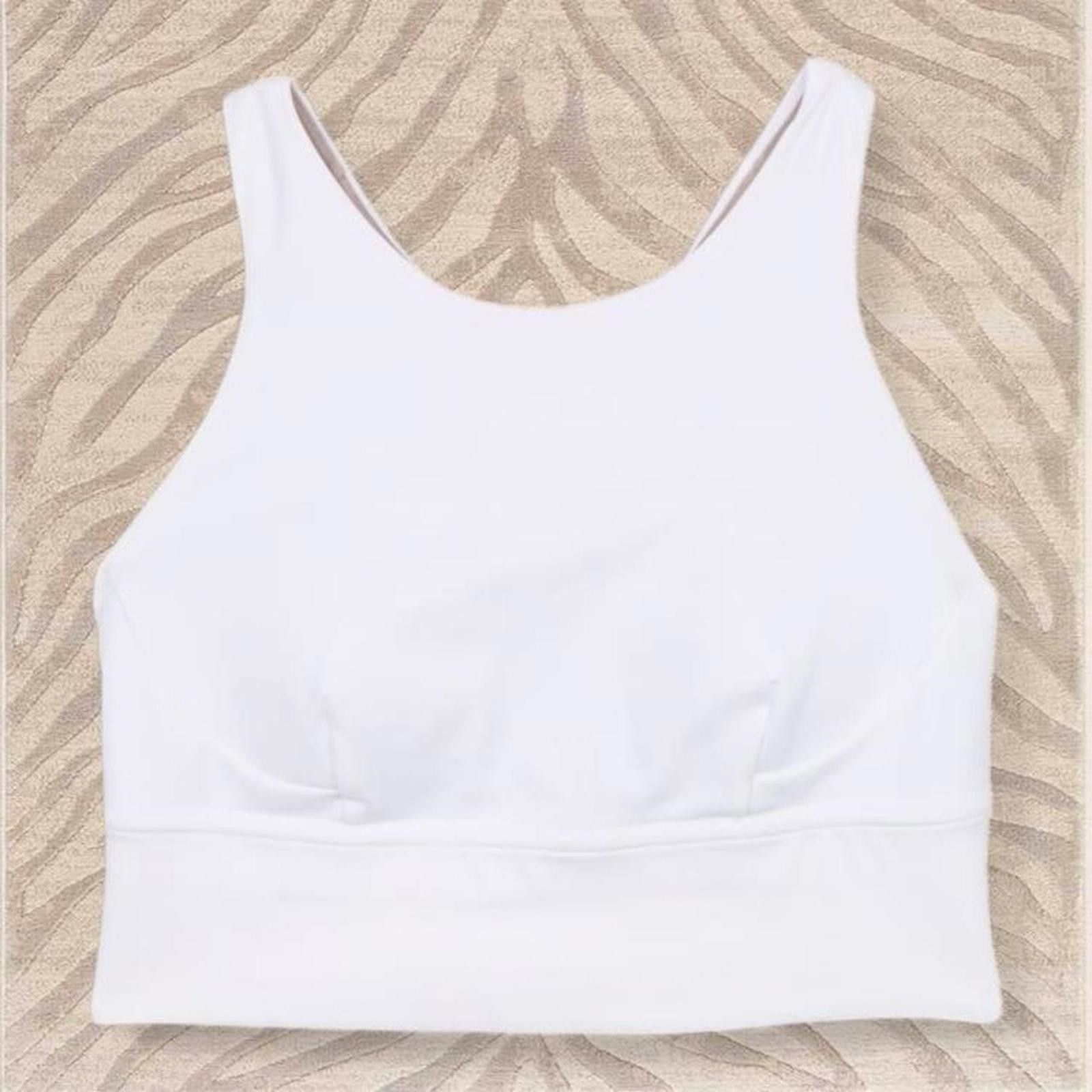 Lululemon White Lululemon high neck top/bra Size S / US 4 / IT 40 - 1 Thumbnail