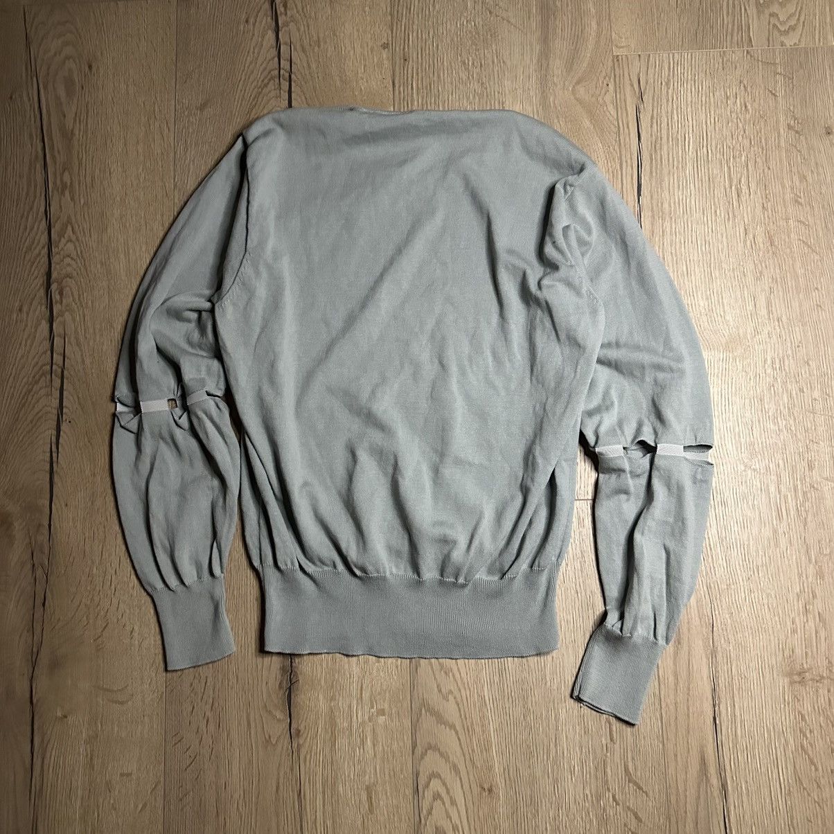 Maison Margiela Maison Margiela FW18 Artisanal Cut-Out Elbow Ribbon Sweater Size US M / EU 48-50 / 2 - 11 Thumbnail