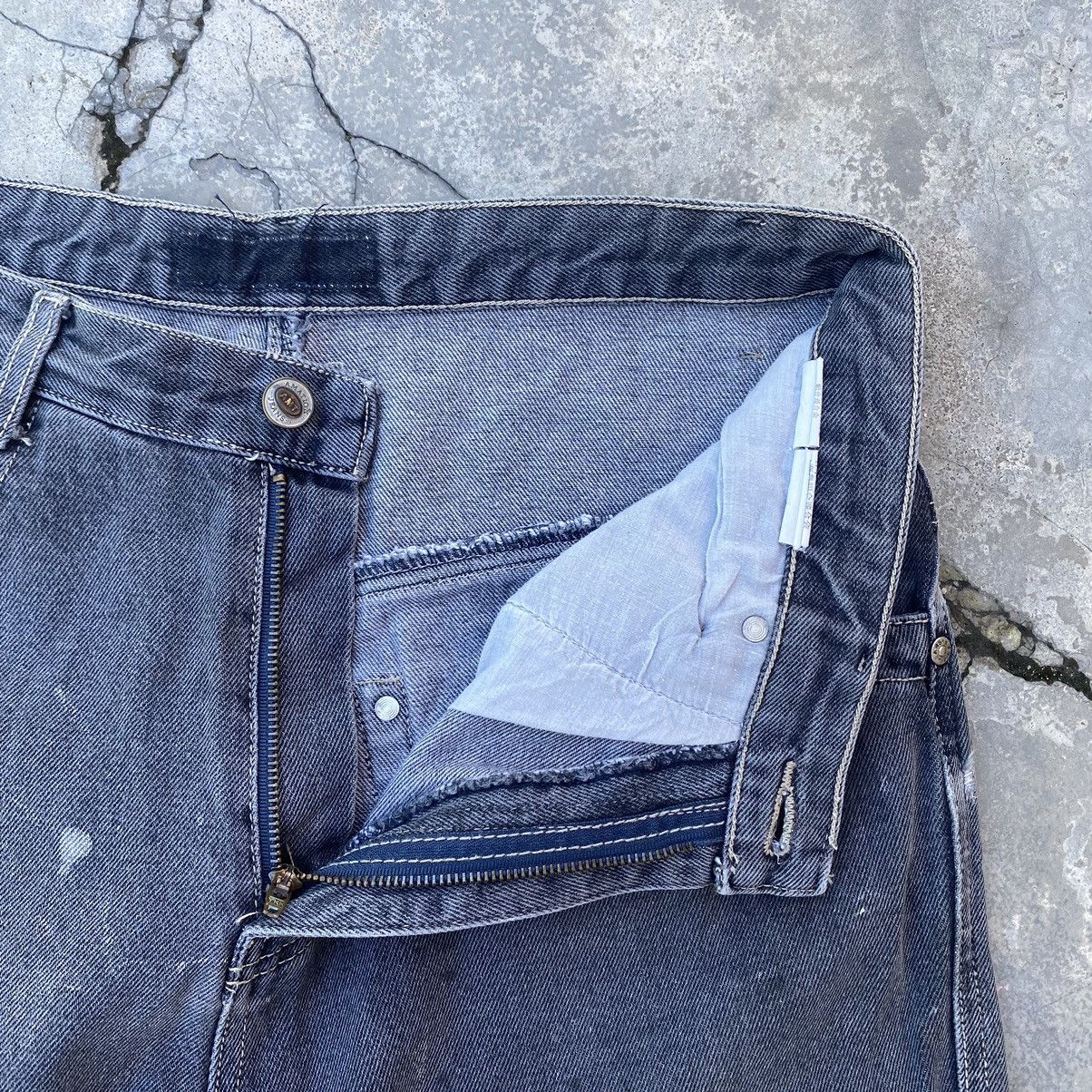 JNCO DISTRESSED PAINT SPLATTER JEANS Size US 30 / EU 46 - 6 Thumbnail