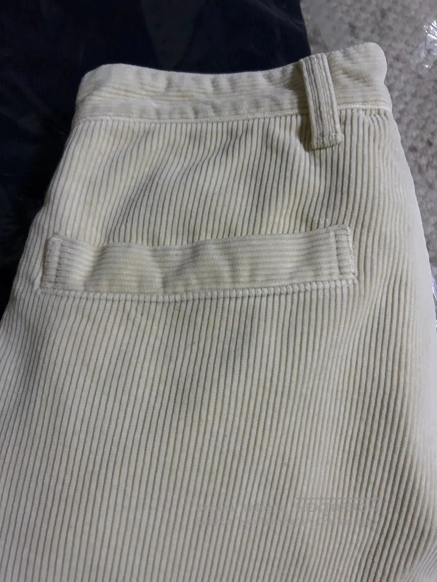 porter classic corduroy pants in white.