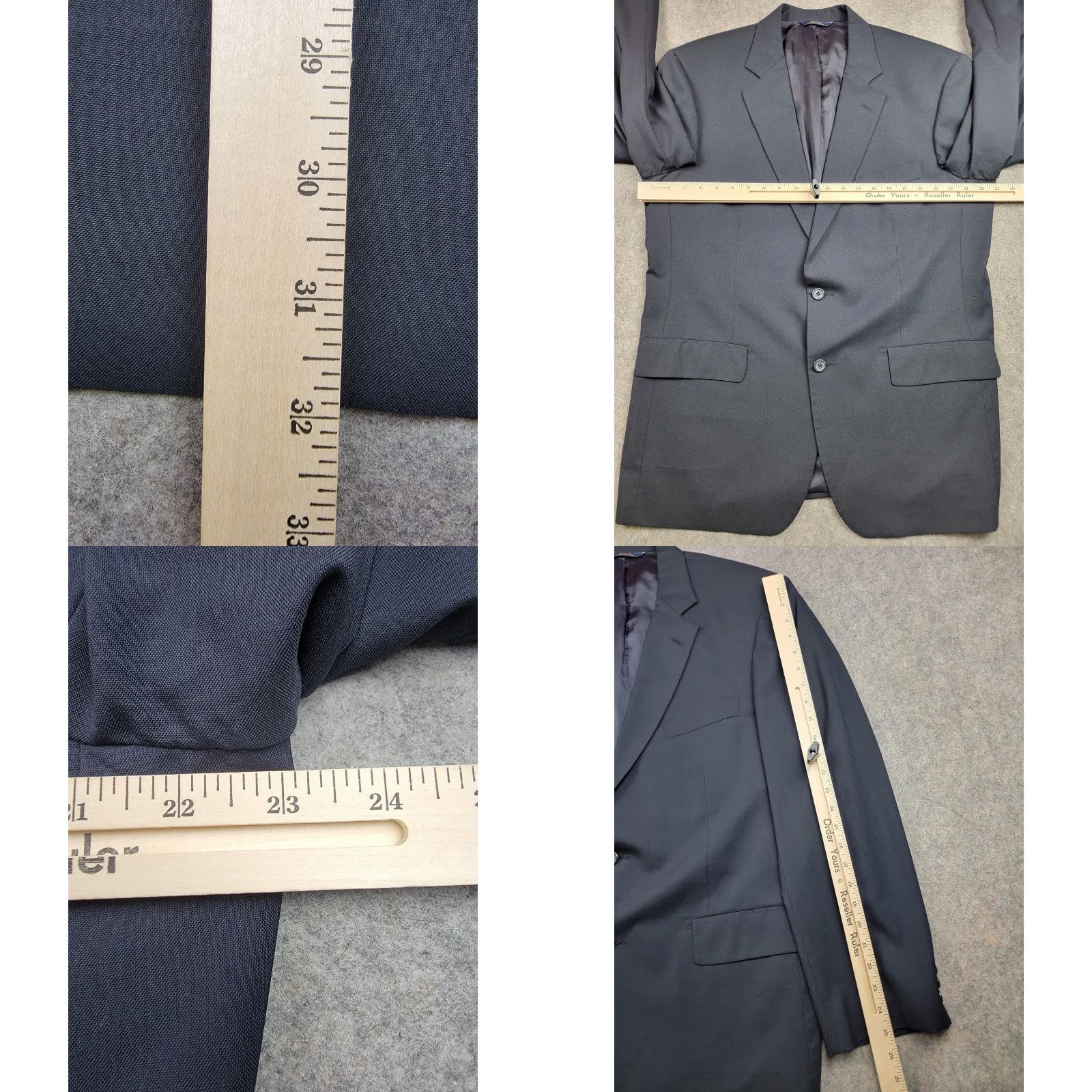 Brooks Brothers Brooks Brothers Suit Jacket Mens 44 Regular Navy Wool Two-Button Single-Breasted Notch Lapel USA Bikini? Size 44R - 11 Thumbnail