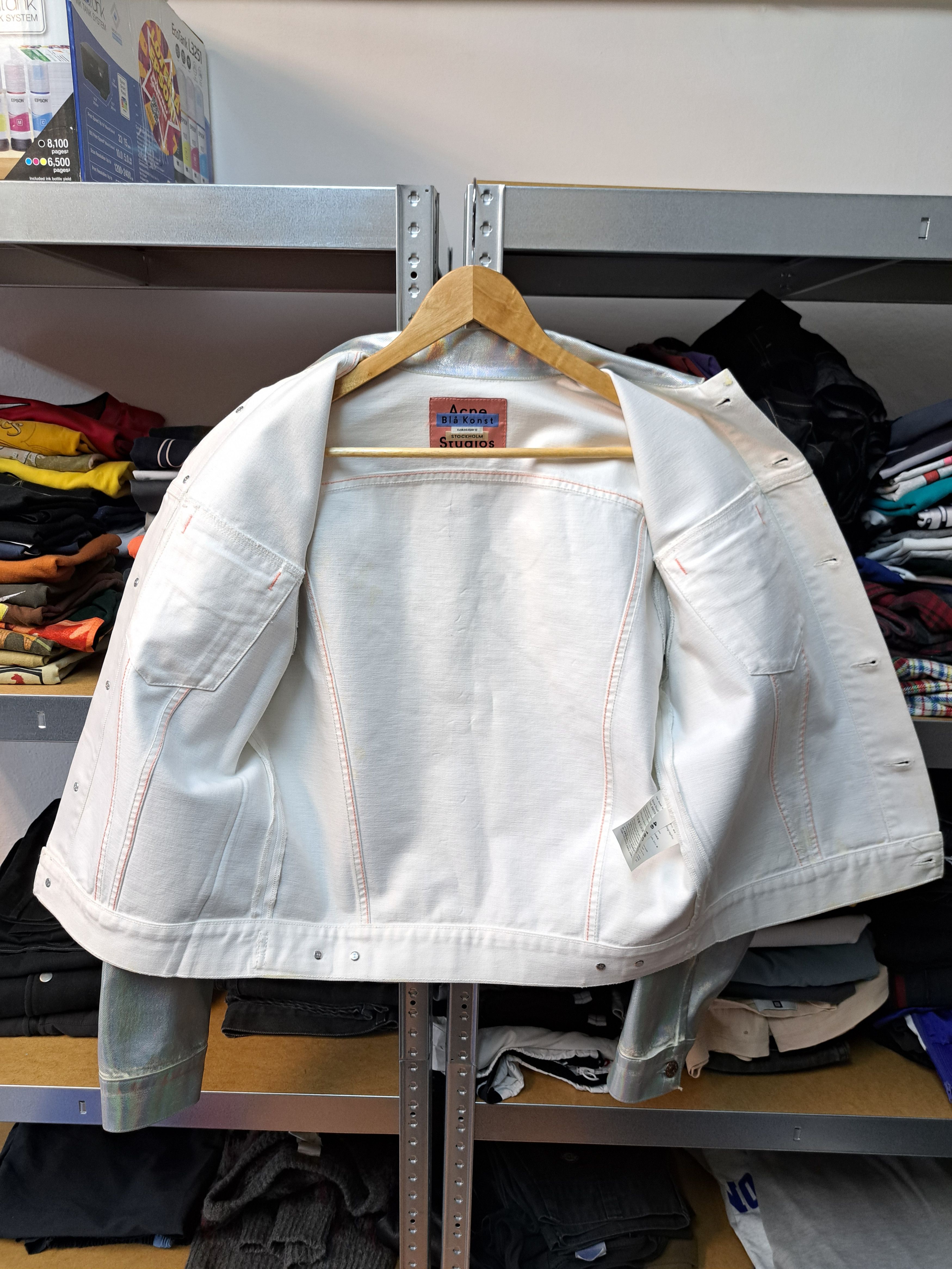 Acne Studios Acne Studios 1998 Holographic Foil Shiny Trucker Jacket Size US M / EU 48-50 / 2 - 6 Thumbnail