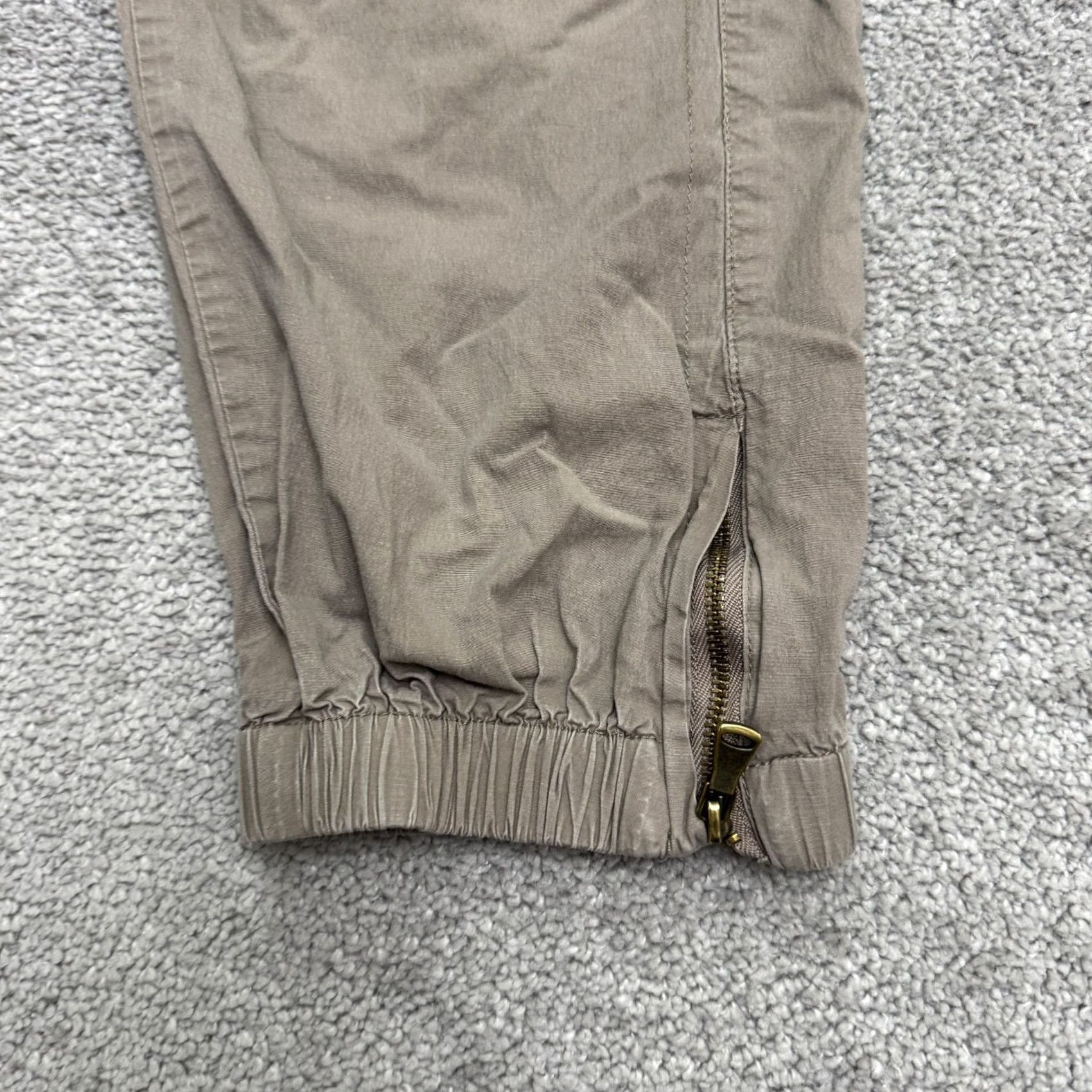 Vintage Democracy Cargo Pants Womens 16 Brown Ankle Zip Casual Jogger Size 38" / US 16 / IT 52 - 3 Thumbnail