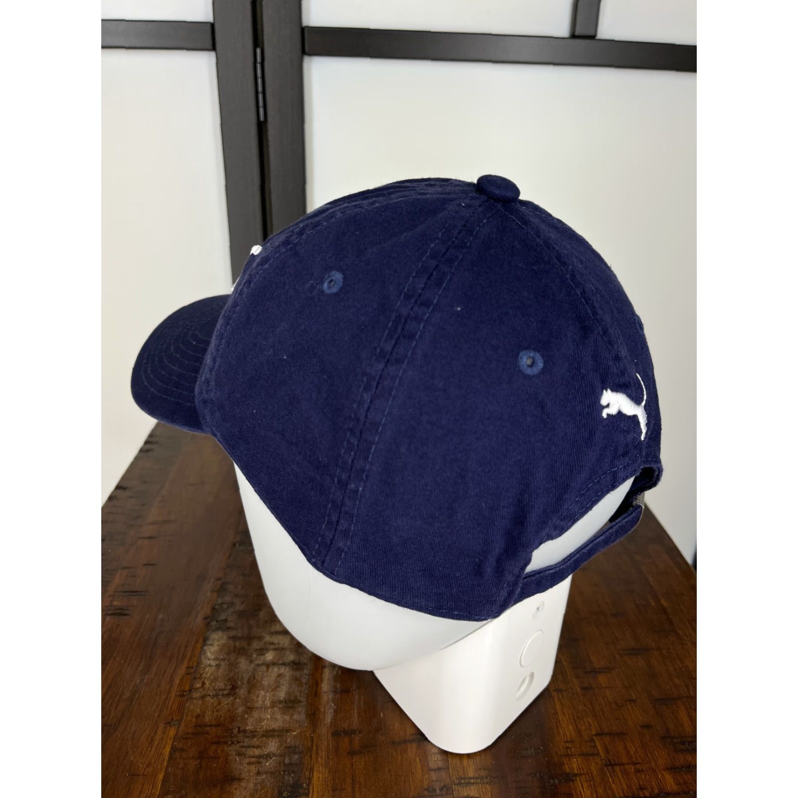 Puma PUMA Hat Cap Strap Back Adult One Size Blue 100% Cotton Outdoors Embroidered Size ONE SIZE - 5 Thumbnail