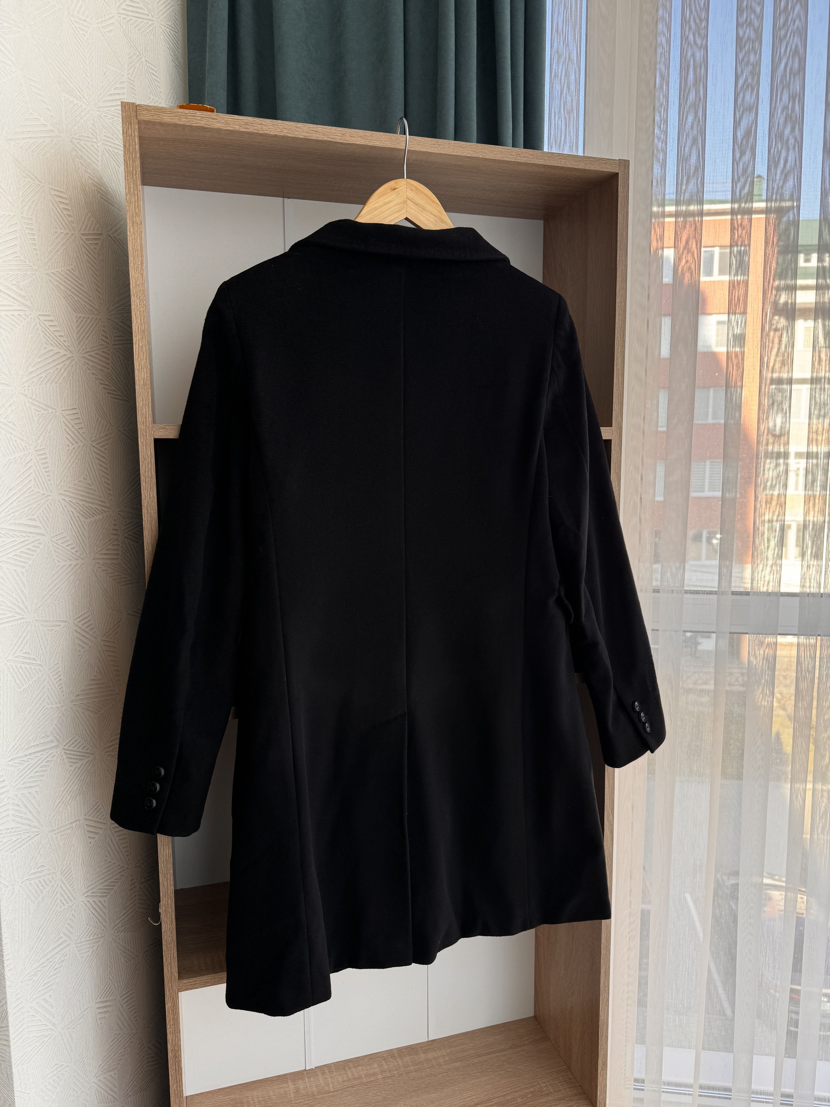 Max Mara Vintage Max Mara Studio Black Luxury W’ Wool Coat Size S / US 4 / IT 40 - 13 Thumbnail