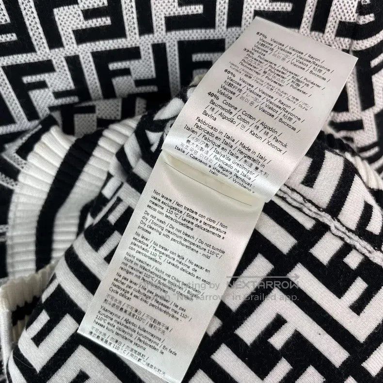 Fendi Fendi Black and white color-blocked cotton sweater Size XS / US 0-2 / IT 36-38 - 7 Thumbnail