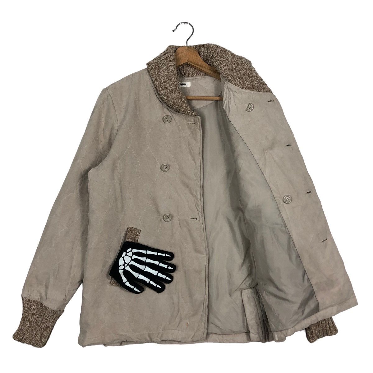 Japanese Brand 🔥Beaux-Arts Quilted Jacket Mink Fur Collar Size US L / EU 52-54 / 3 - 9 Thumbnail