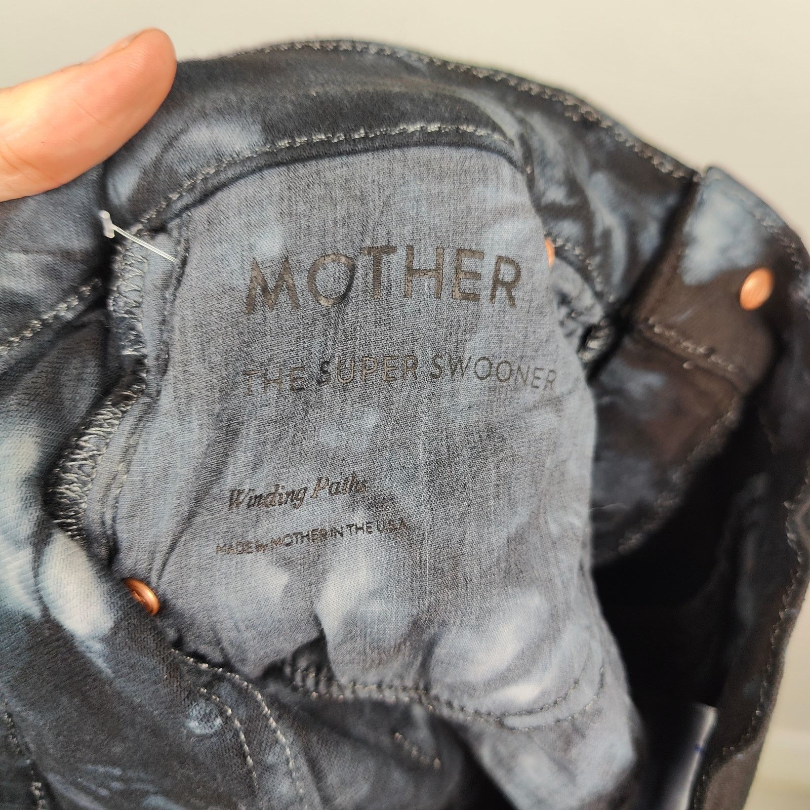 MOTHER Mother The Super Swooner Jeans Womens 26 Winding Paths Size 26" / US 2 / IT 38 - 6 Thumbnail