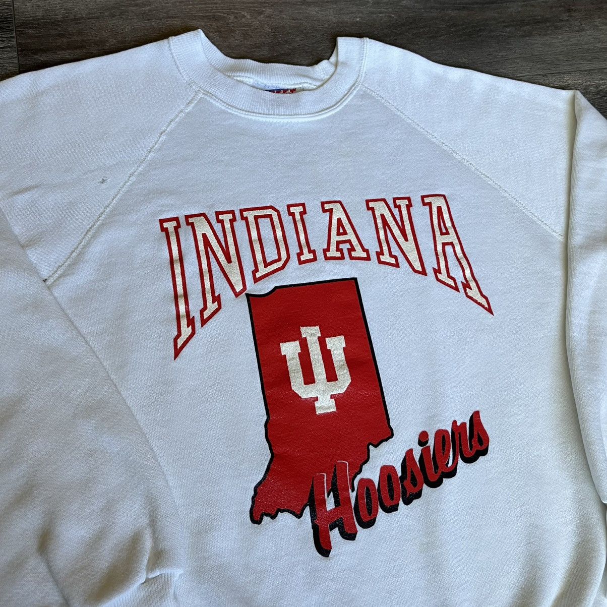 Vintage Vintage 80s Indiana University Hoosiers Crewneck Sweatshirt Size US XL / EU 56 / 4 - 2 Thumbnail