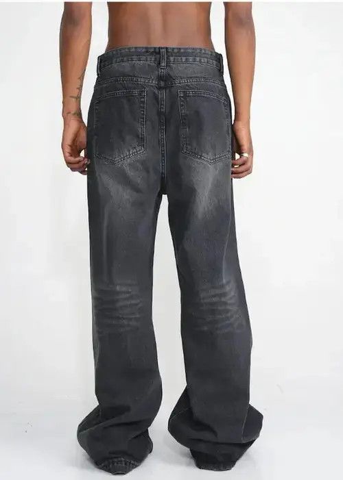 Designer × Vintage custom distressed faded baggy flared pants Size US 34 / EU 50 - 3 Thumbnail