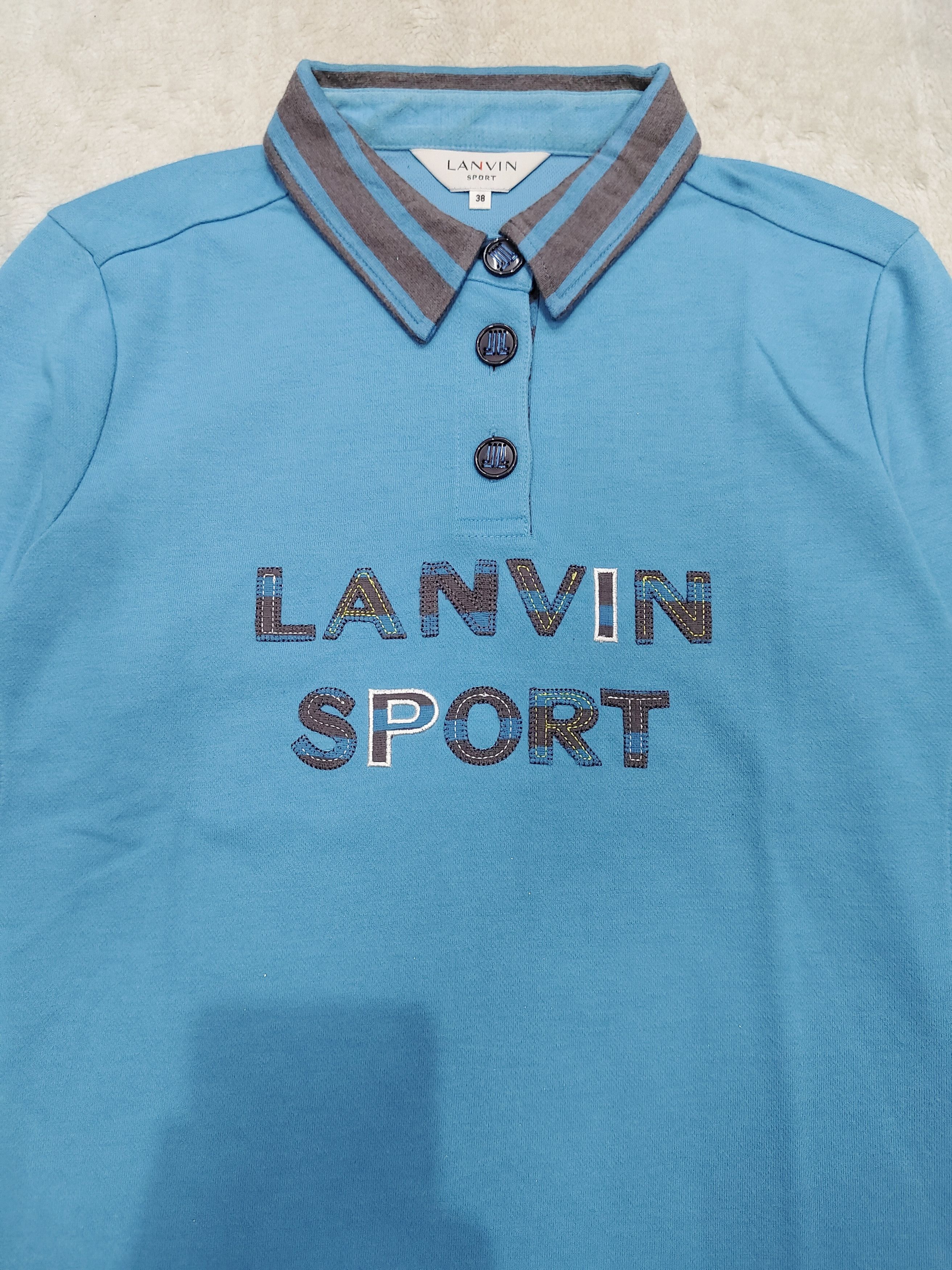 Lanvin Lanvin Sport- Spellout Pacth Metal Studs Logo Polo Shirt Size M / US 6-8 / IT 42-44 - 2 Thumbnail