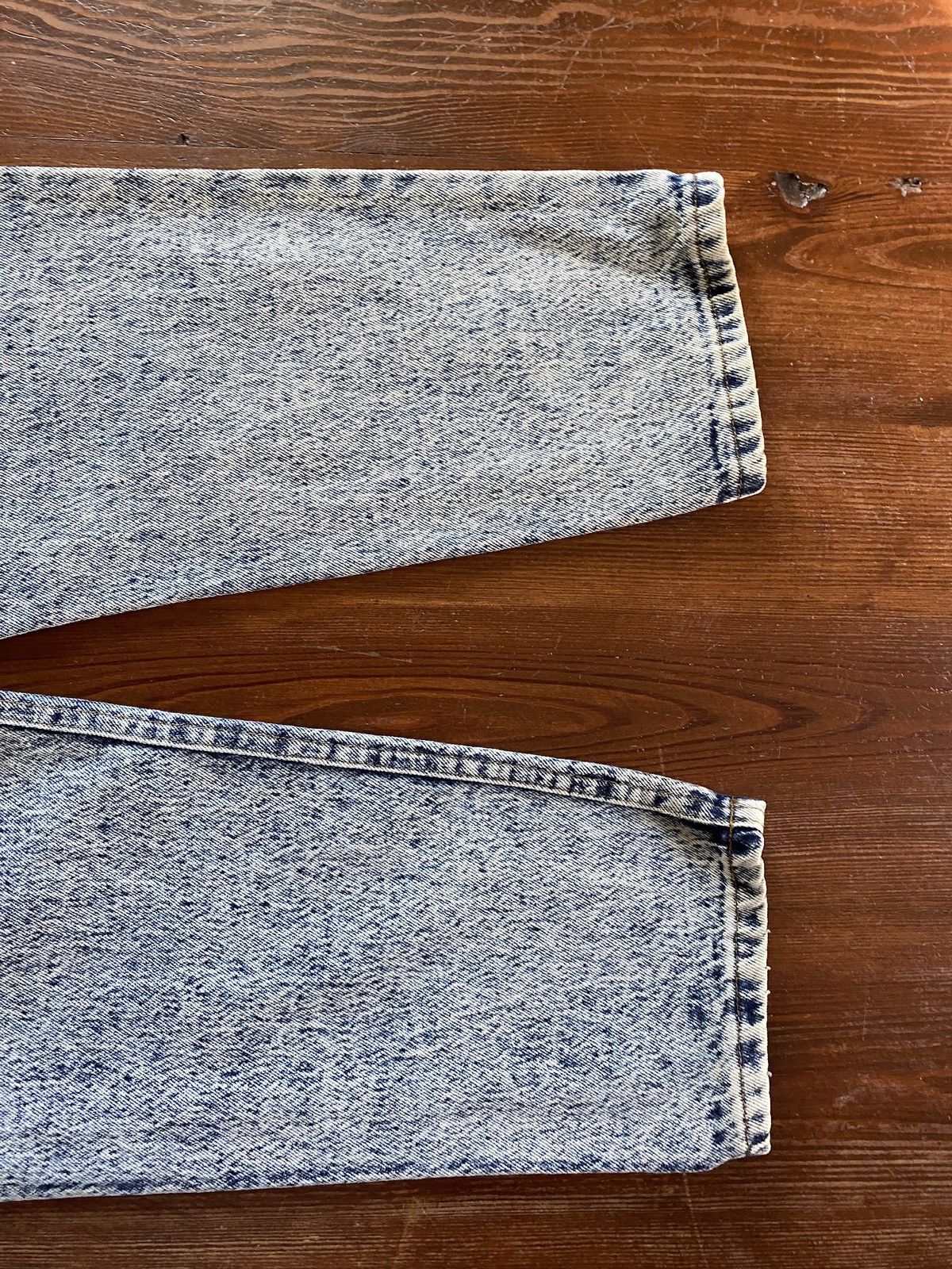 Lee Vintage 80’s Lee Blue & White Acid Wash Denim Jeans 28x28 Size 28" / US 6 / IT 42 - 2 Thumbnail