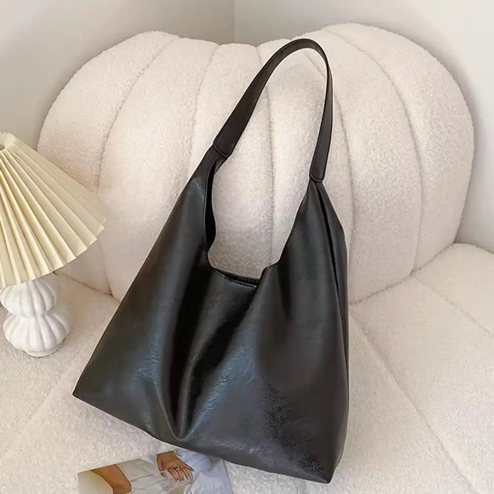 Japanese Brand PU Soft Leather Tote Bag Size ONE SIZE - 1 Thumbnail