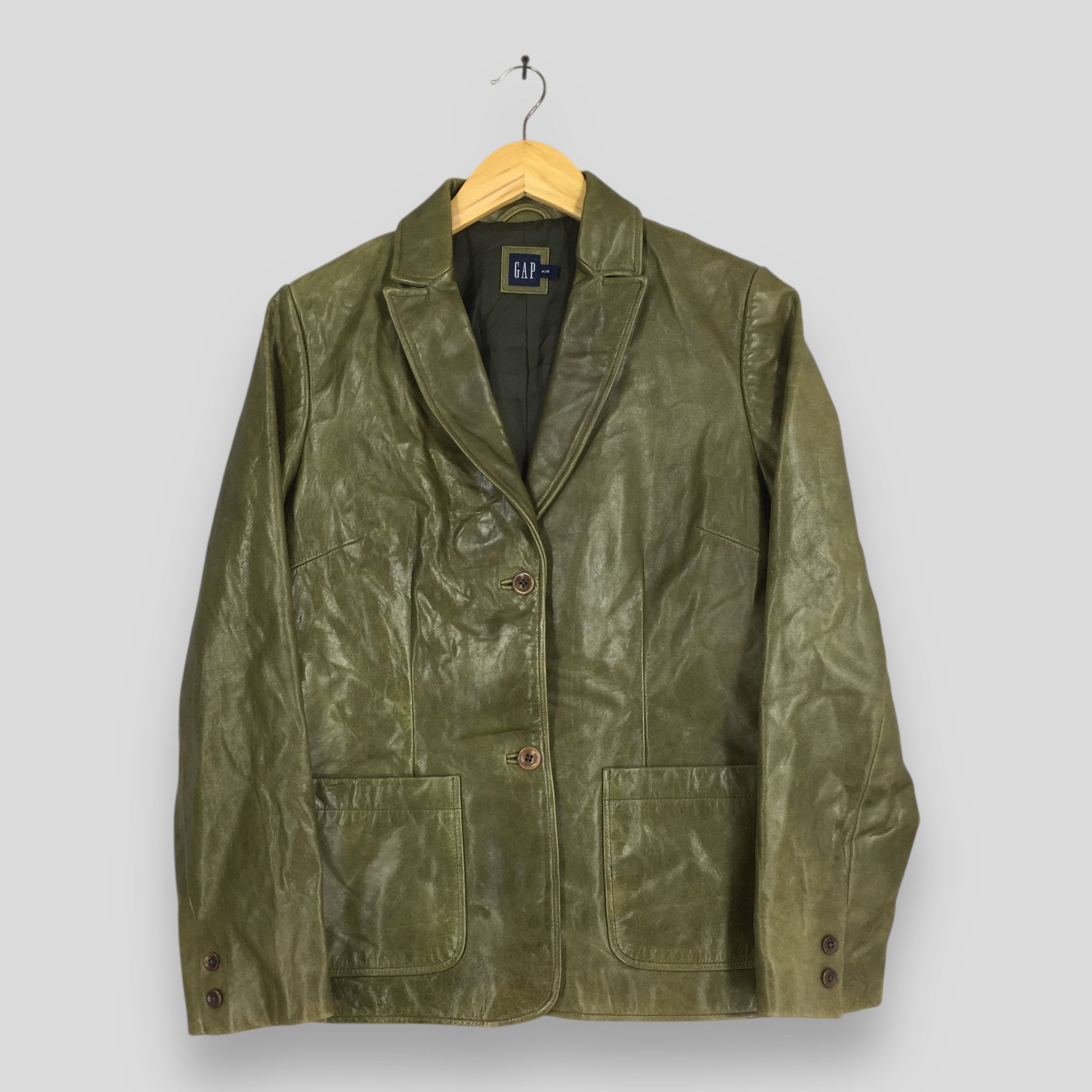 Gap Vintage GAP Distress Patina Cow Leather Jacket Type 1 | Grailed
