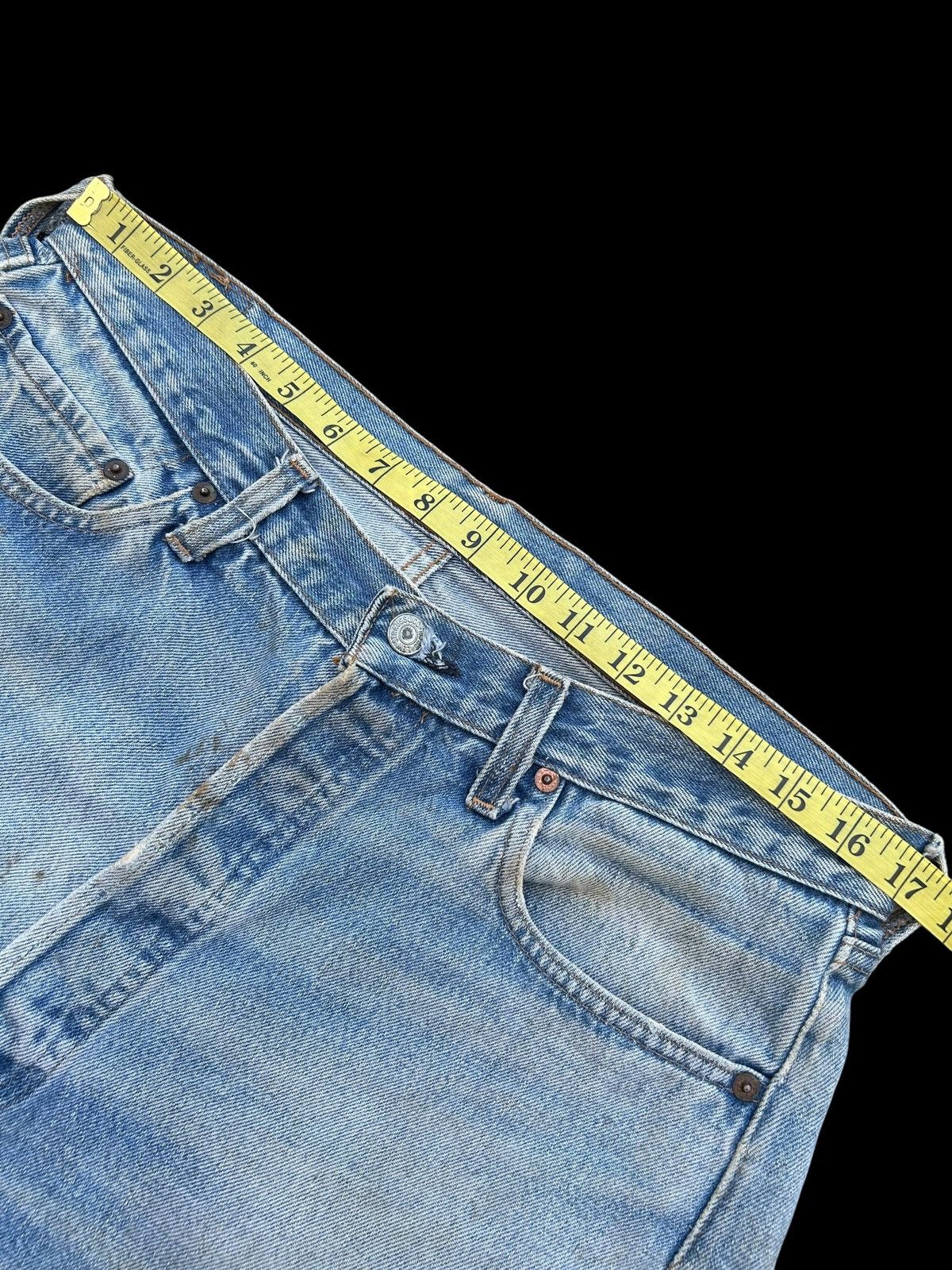 Kapital 80's THRASHED Levis 524 Selvedge Distressed Short Denim Jean Size US 34 / EU 50 - 14 Thumbnail