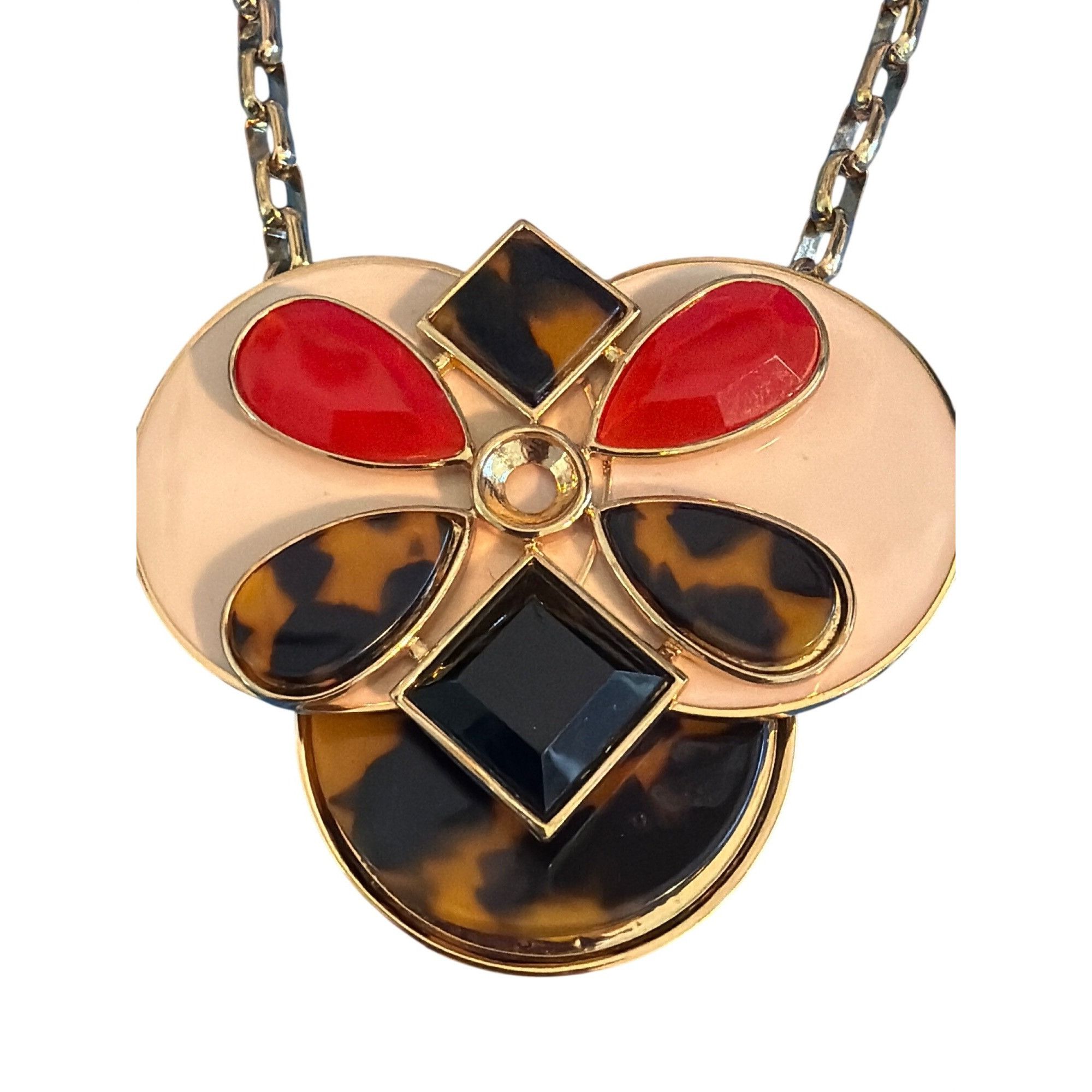 Kate Spade Kate Spade New York Garden Path Pansy Gold Tone Pendant Neck Size ONE SIZE - 2 Thumbnail