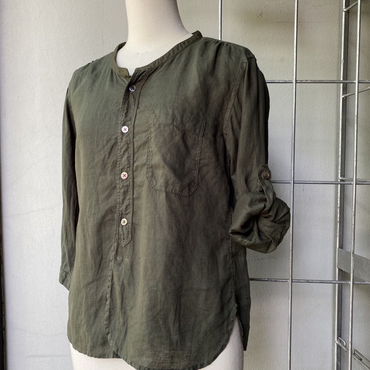 OMNIGOD OMNIGOD Dark Green Roll-Up Sleeve Blouse Size XS / US 0-2 / IT 36-38 - 20 Thumbnail
