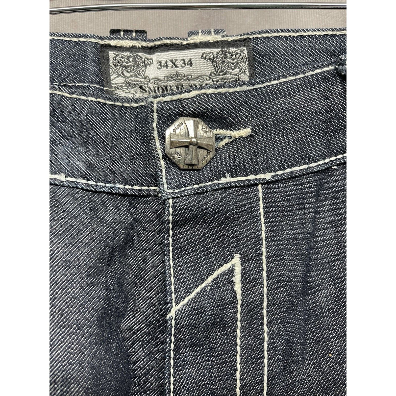 Smoke Rise Smoke Rise Jeans 34x34 Blue Embroidered Distressed Patch Str Size US 34 / EU 50 - 6 Thumbnail