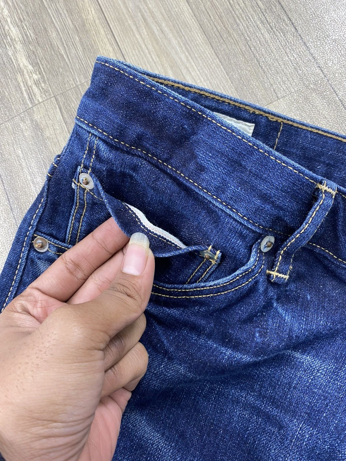 Spellbound 🇯🇵Vintage Spellbound Japan Selvedge Faded Straight Blue Jeans Size US 34 / EU 50 - 8 Thumbnail