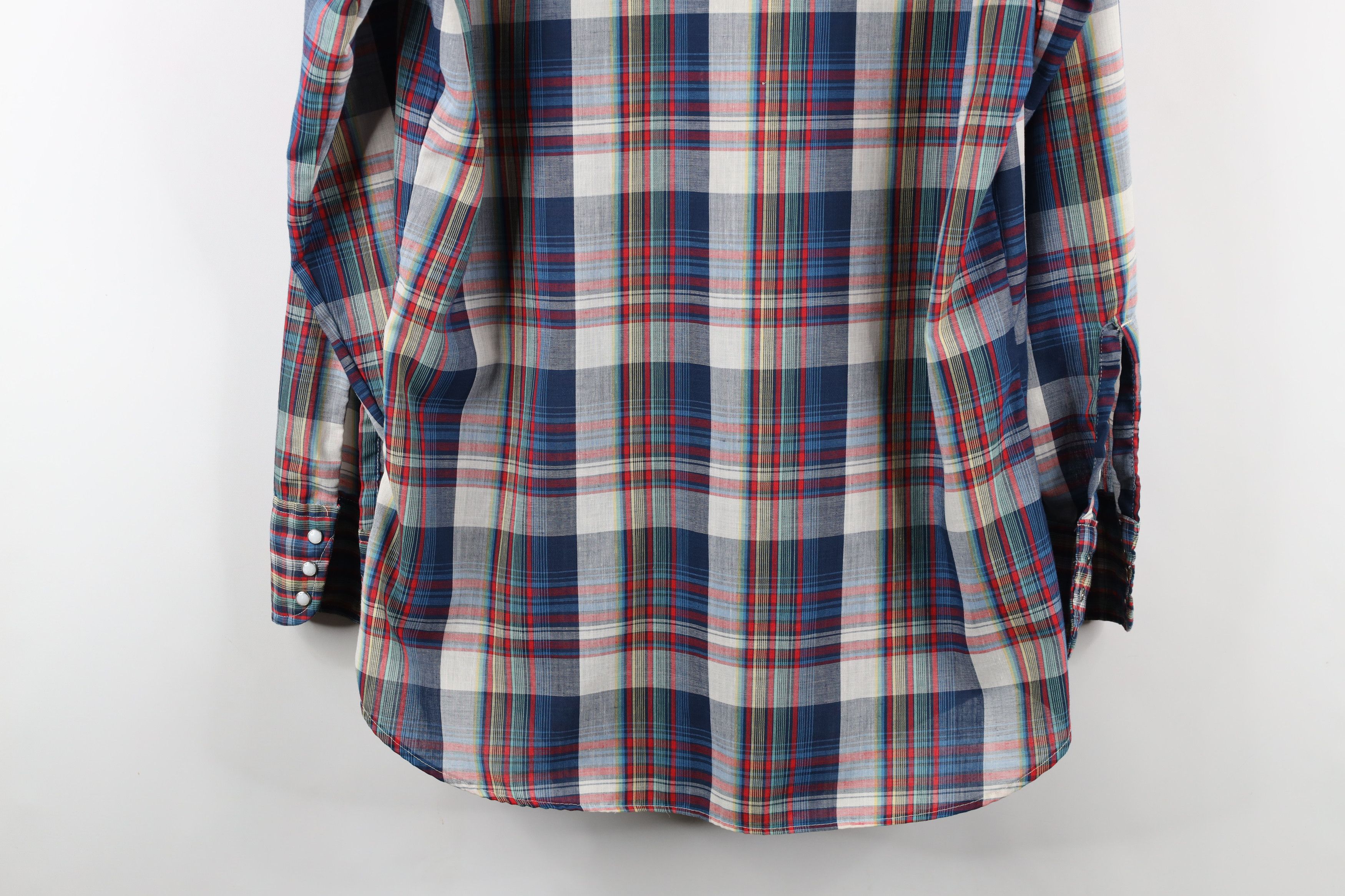 Levi's × Vintage Vintage 70s Levis Western Button Collared Shirt Plaid USA Size US M / EU 48-50 / 2 - 13 Thumbnail