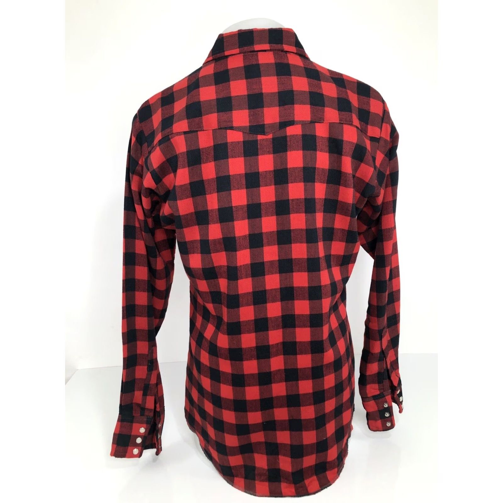 J Brand DEE CEE BRAND Vintage SAWTOOTH Western PEARL SNAP Flannel 15.5/35 Shirt Red Black Mens Long Sleeve Button-Up XS? Size US M / EU 48-50 / 2 - 4 Thumbnail