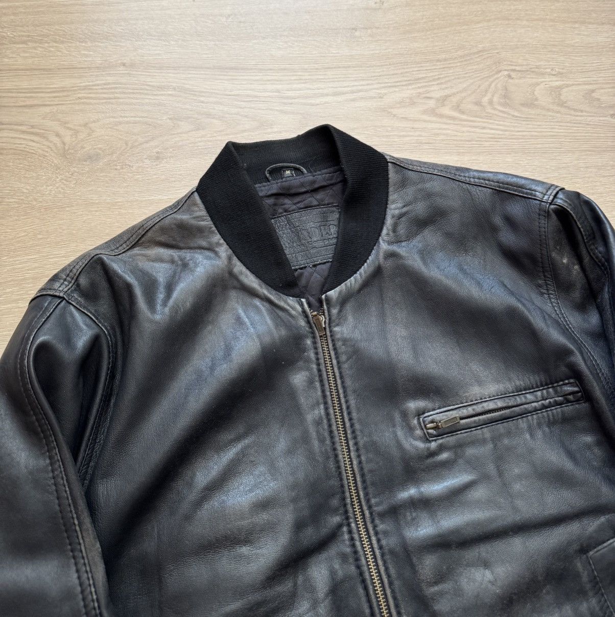 Genuine Leather Vintage Trader Genuine Leather Moto Racing Bomber Jacket Size US L / EU 52-54 / 3 - 3 Thumbnail