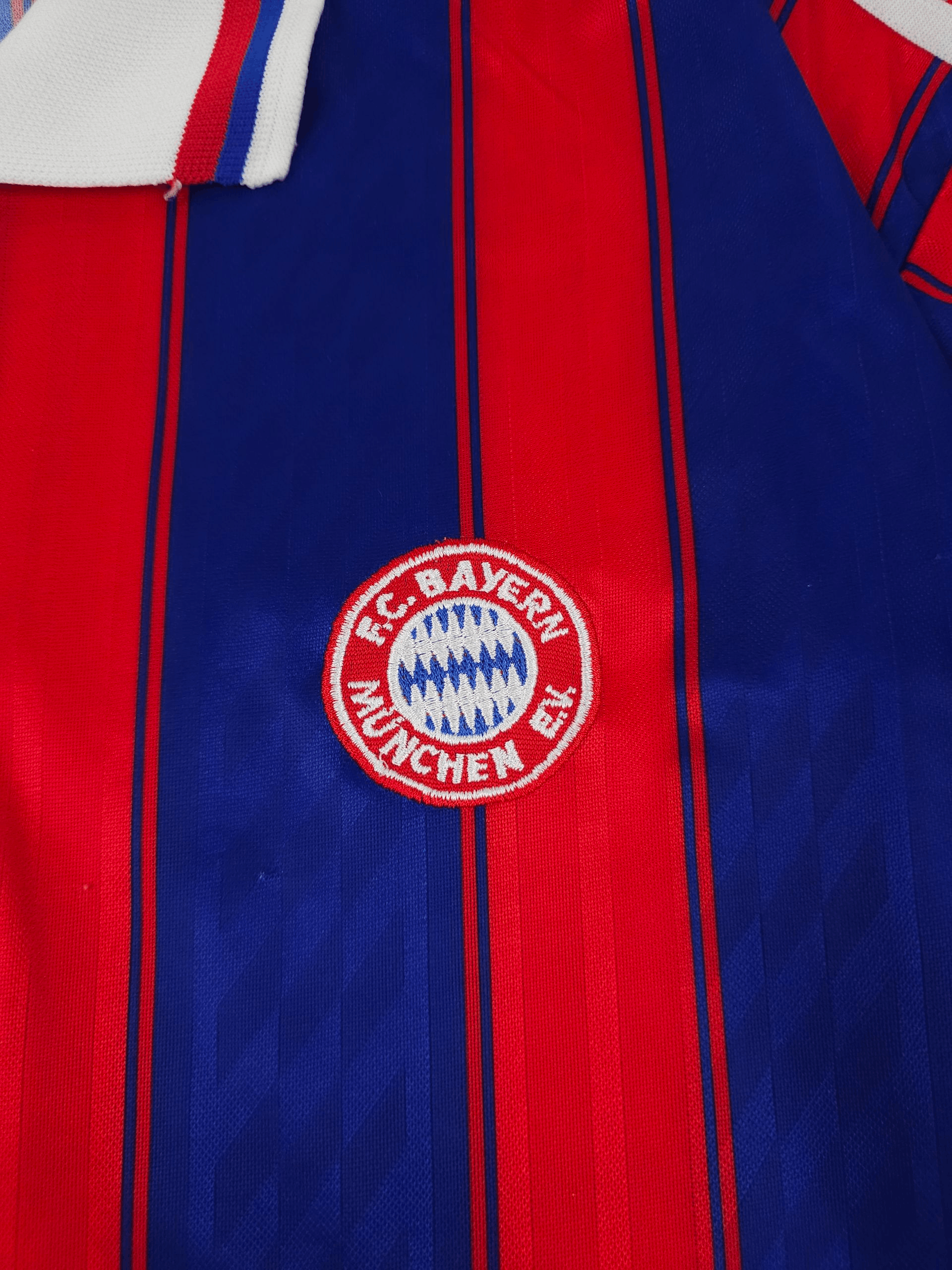 Adidas 💎 1995-1997 Bayern Munich Vintage Scholl Home Soccer Jersey Size US XXL / EU 58 / 5 - 4 Thumbnail