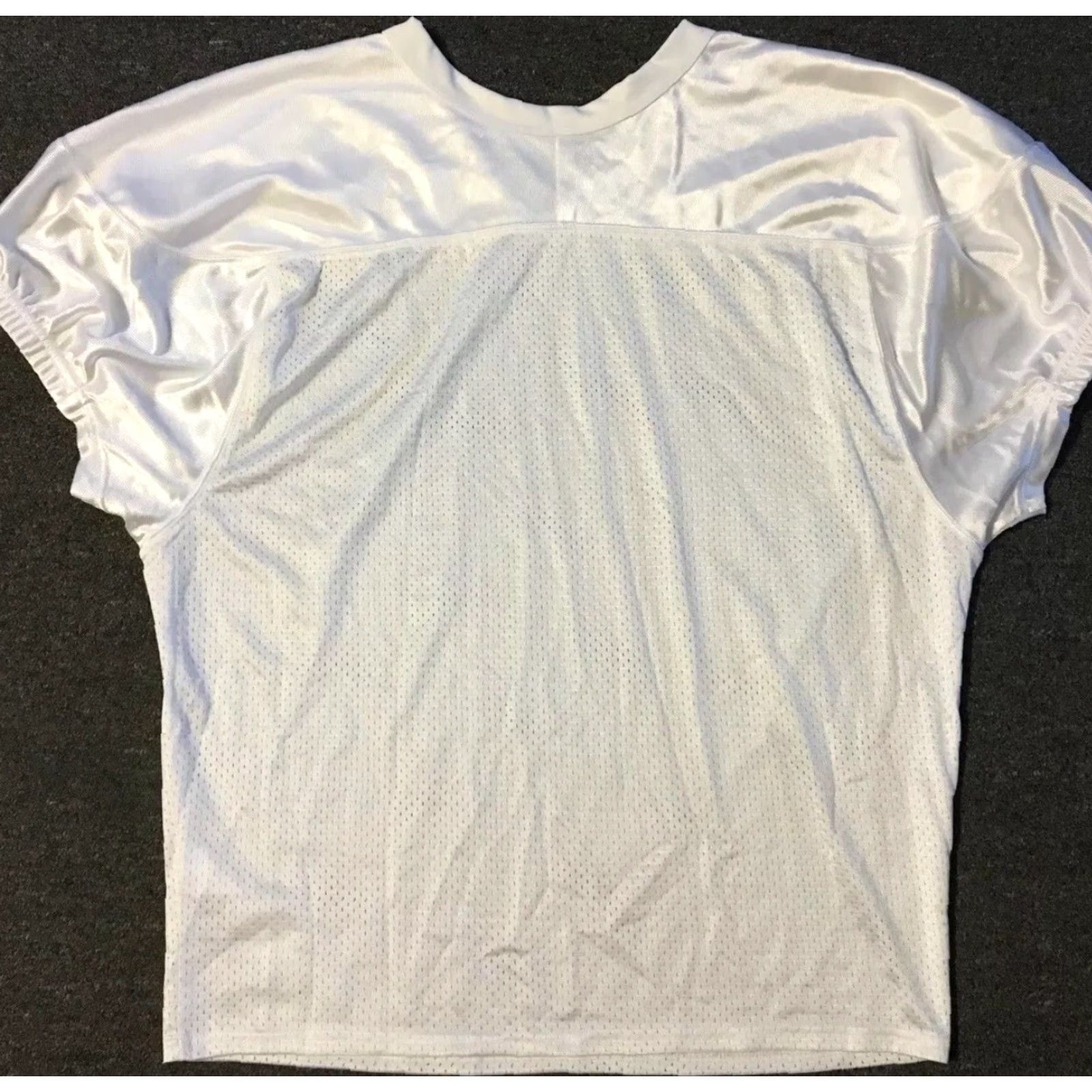 Nike Nike Team Blank Football Jersey L Men White 90s Striped V-Neck Activewear Short Sleeve Shirt Bears Raiders 49ers Size US L / EU 52-54 / 3 - 7 Thumbnail